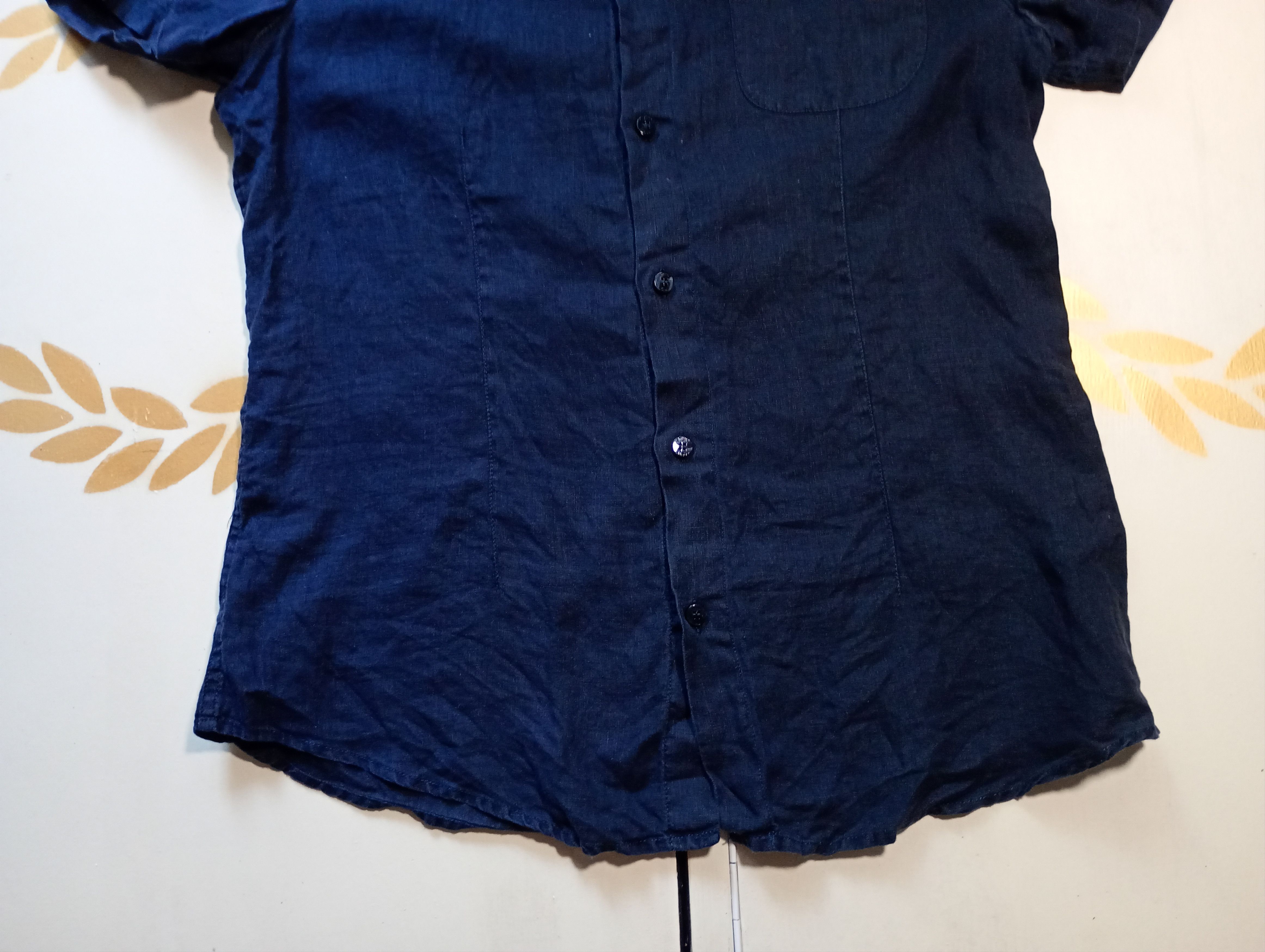 Armani Armani Jeans Linen Shirt Size US XL / EU 56 / 4 - 3 Thumbnail