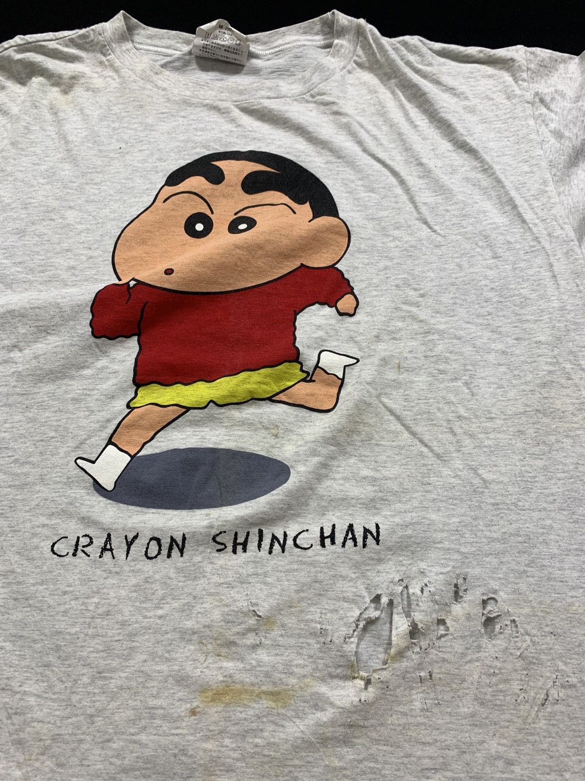 Anime Vintage Crayon Shin Chan Distressed t-shirt Size US L / EU 52-54 / 3 - 2 Thumbnail