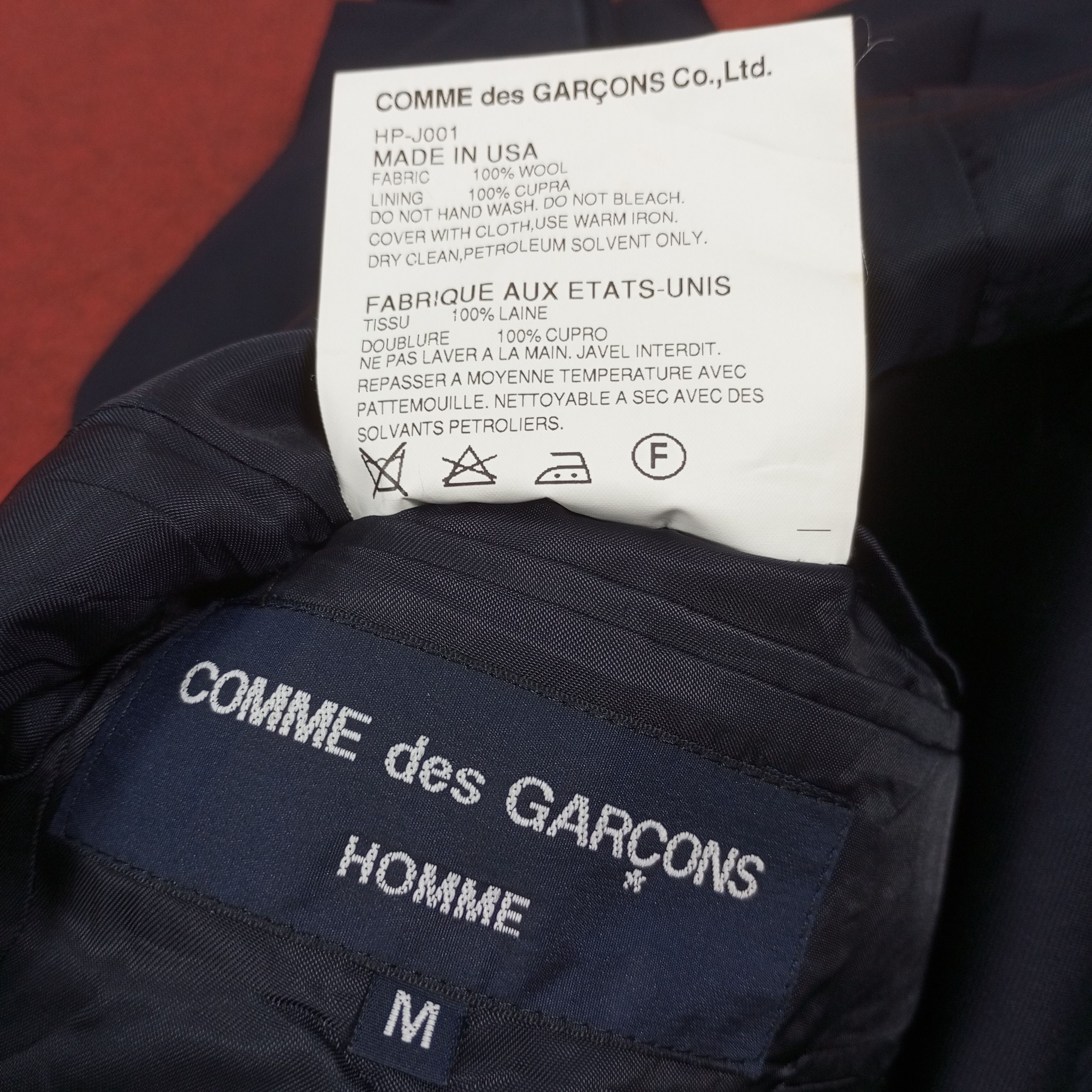 Comme des Garcons Homme × Vintage Comme Des Garcons Homme Office Formal Style Blazer Size 38S - 8 Thumbnail