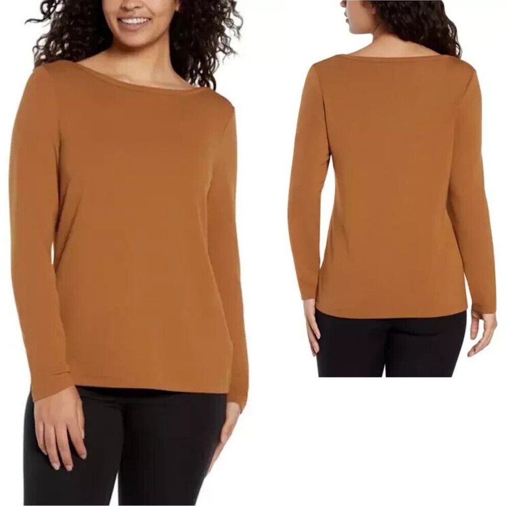 Banana Republic NWT New Banana Republic Long Sleeve Brown Top Size L Size L / US 10 / IT 46 - 1 Thumbnail