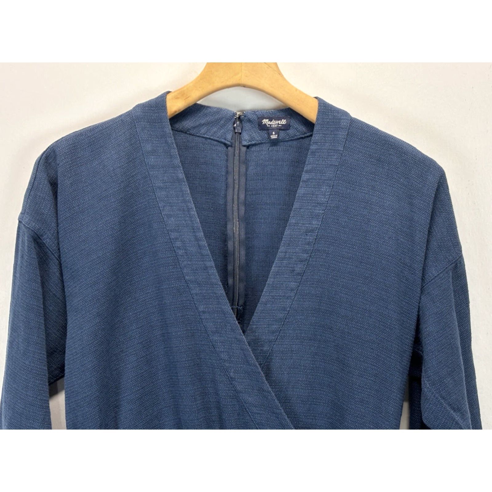 Madewell Madewell Romper Shirt One-Piece Linen Blend Kimono Short Belted Women’s S Blue 90s? Size 28" / US 6 / IT 42 - 2 Thumbnail