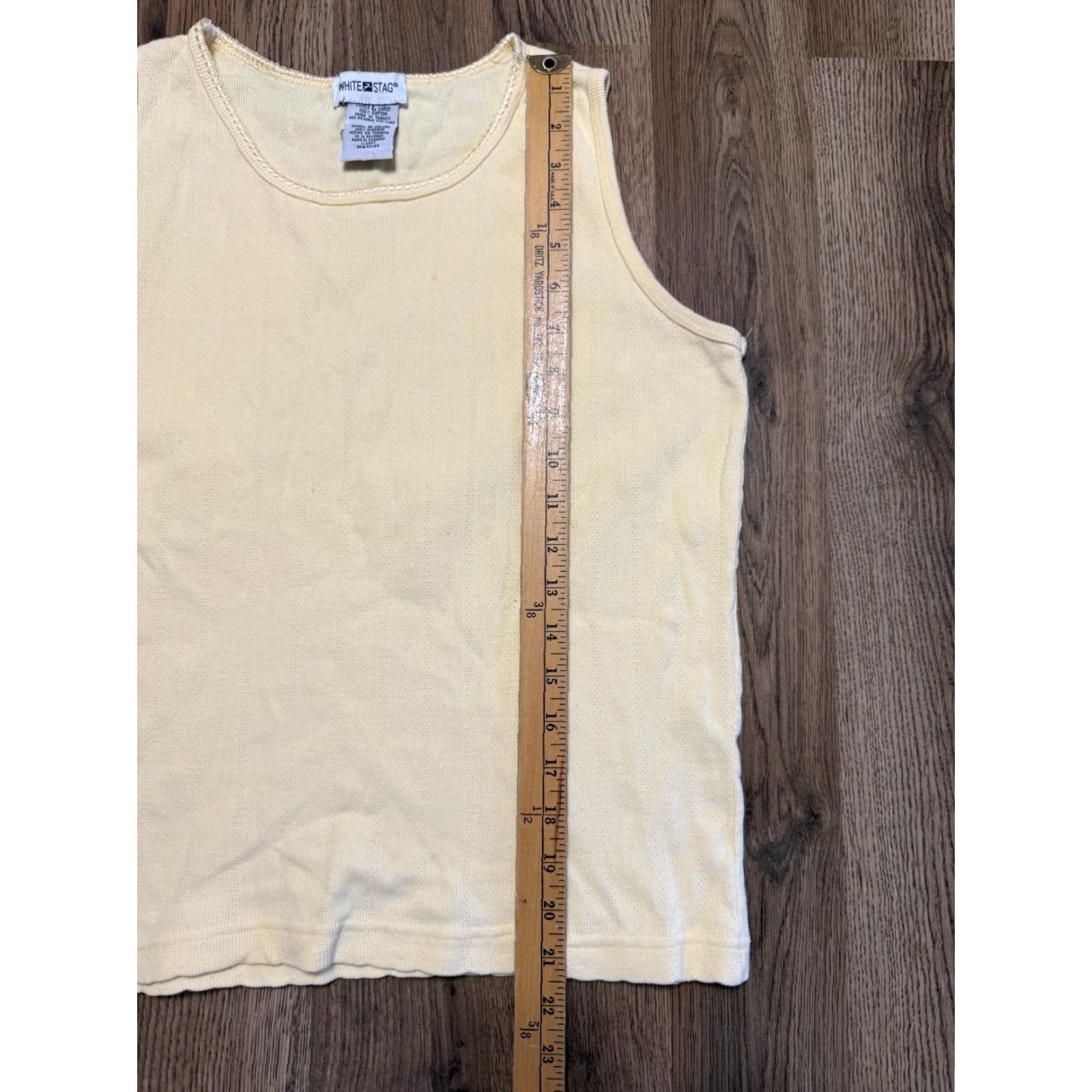 Vintage White Stag Tank Top Women L Yellow Sleeveless Shirt Tank Top Regular Casual Modern Basic Size L / US 10 / IT 46 - 7 Thumbnail
