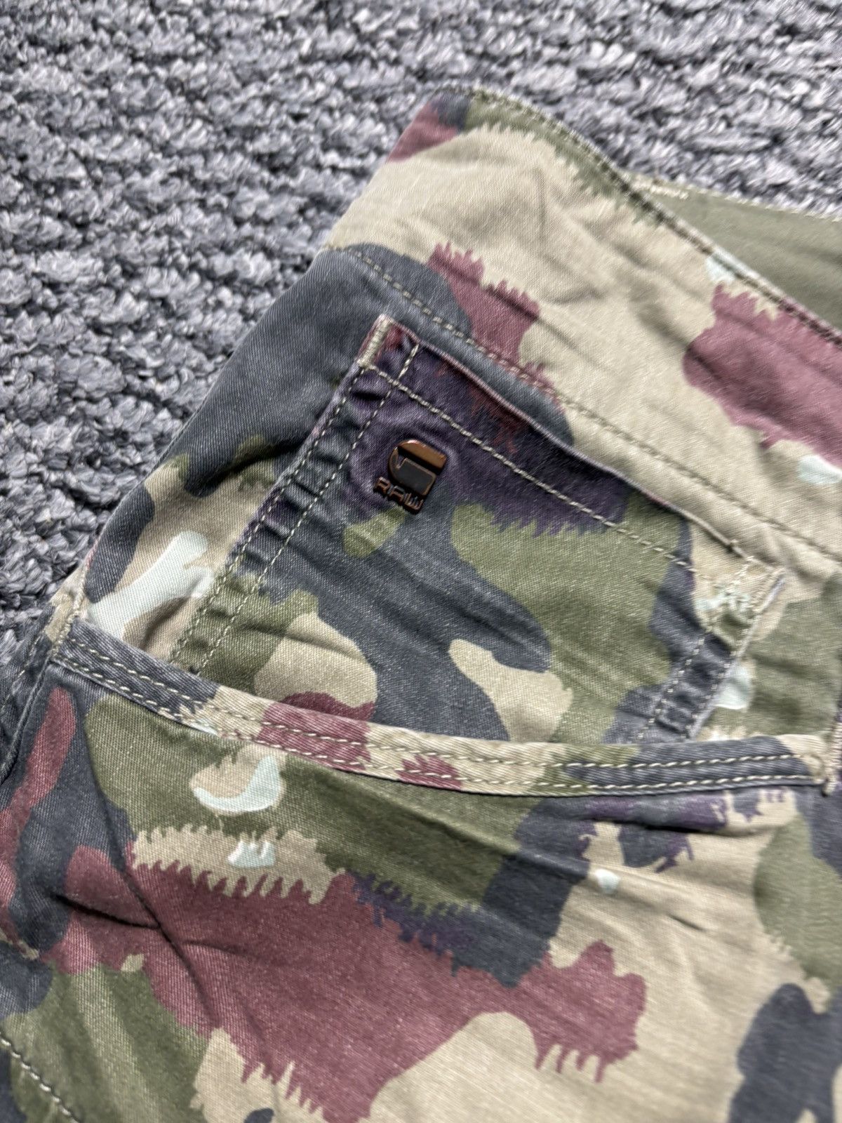 G-Star Vintage Raw G Star Cargo Camo shorts Size US 31 - 5 Thumbnail