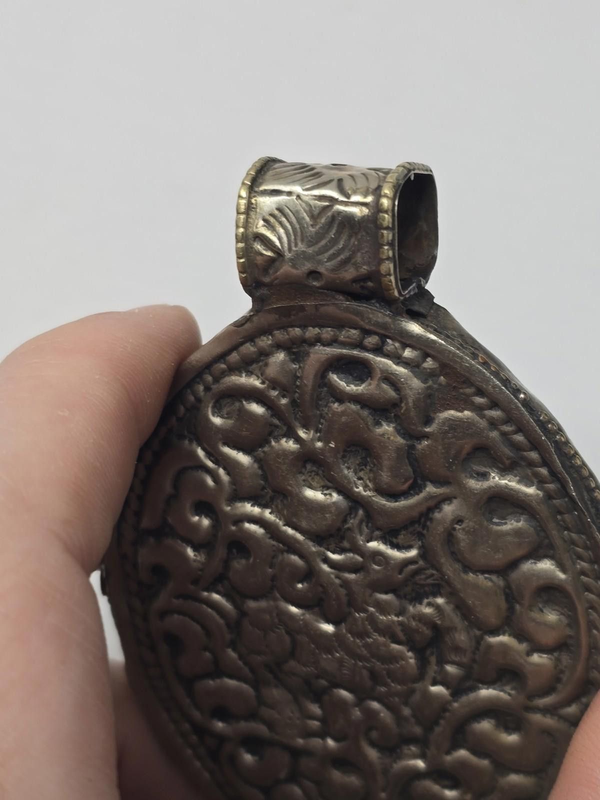 Other Large 4” Tibetan Cowrie Shell Artisan Pendant with Repoussé Size ONE SIZE - 3 Thumbnail