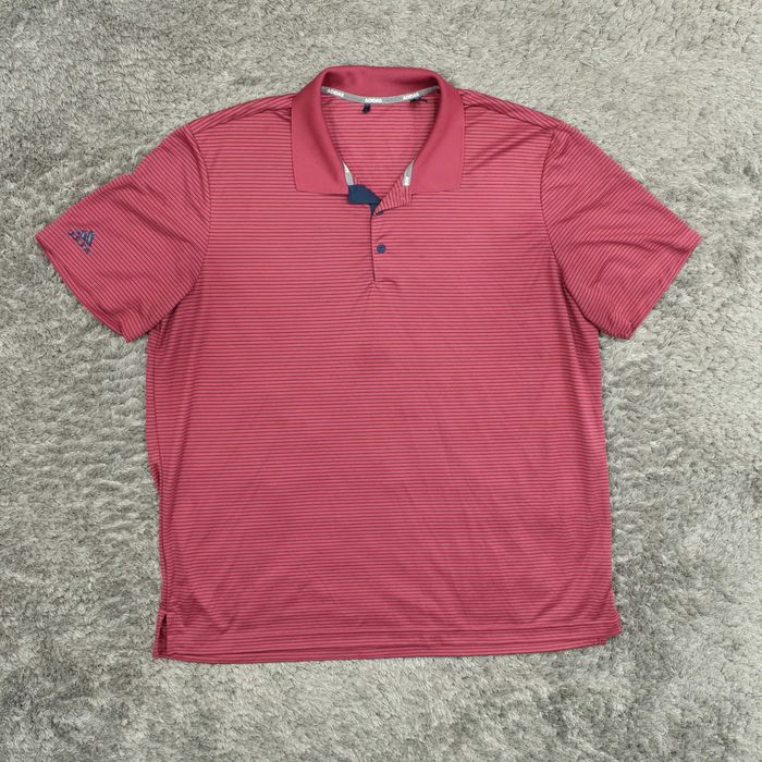 Adidas Adidas Men's Adult Size 2XL Polo Climalite Golf Red Polyester Short  Sleeve