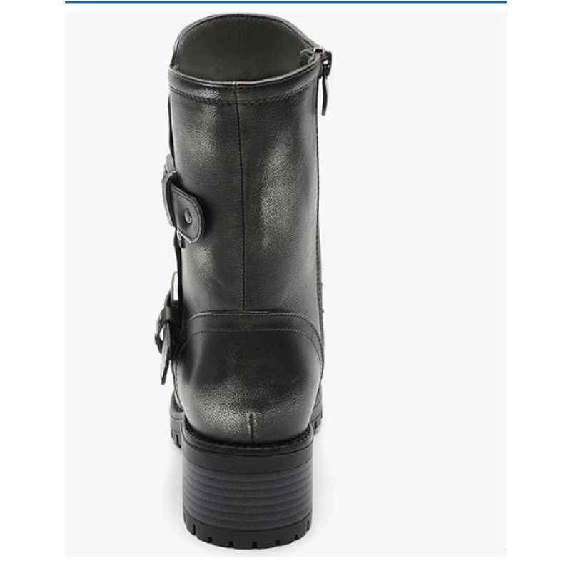 The Unbranded Brand Mid Calf Motorcycle Boots Military boots SIZE 9 DistrBlack Size US 9 / IT 39 - 4 Thumbnail