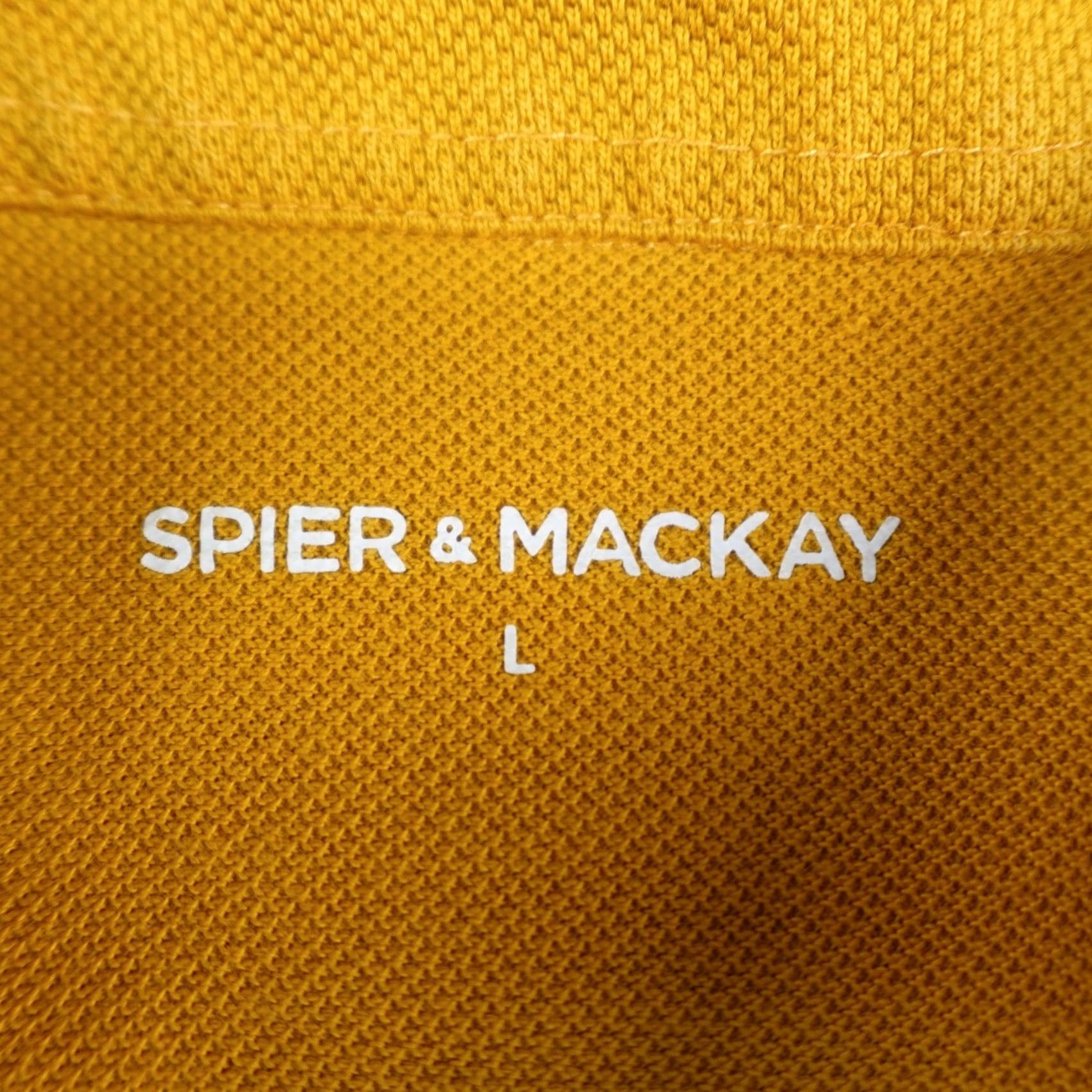 Vintage Spier & Mackay Polo Shirt Mens L Yellow Cotton Knit Solid Short Sleeve Casual Preppy Shirt Size US L / EU 52-54 / 3 - 3 Thumbnail
