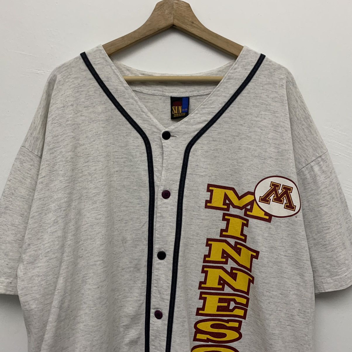 Warner Bros Vintage 90s University Minnesota Baseball Shirt Size US XL / EU 56 / 4 - 3 Thumbnail