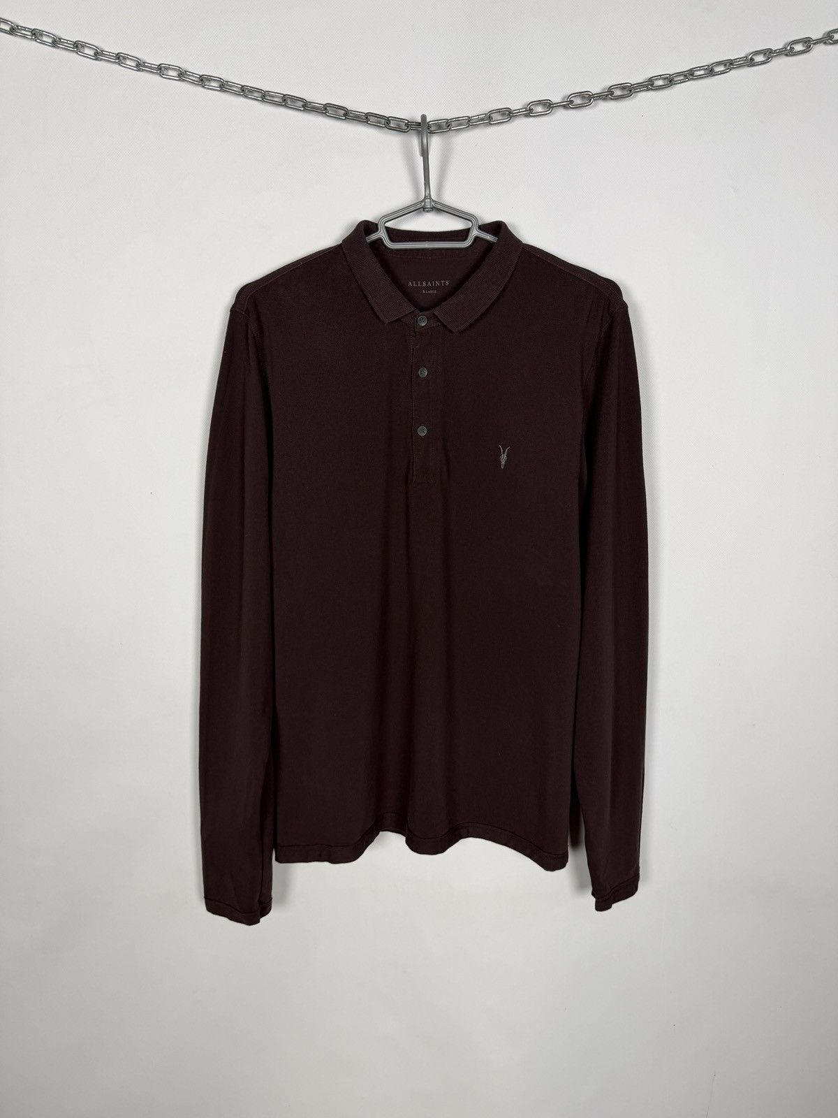 Allsaints Men’s Allsaints Reform Long Sleeve Polo Shirt Luxury Size XL Size US XL / EU 56 / 4 - 1 Thumbnail