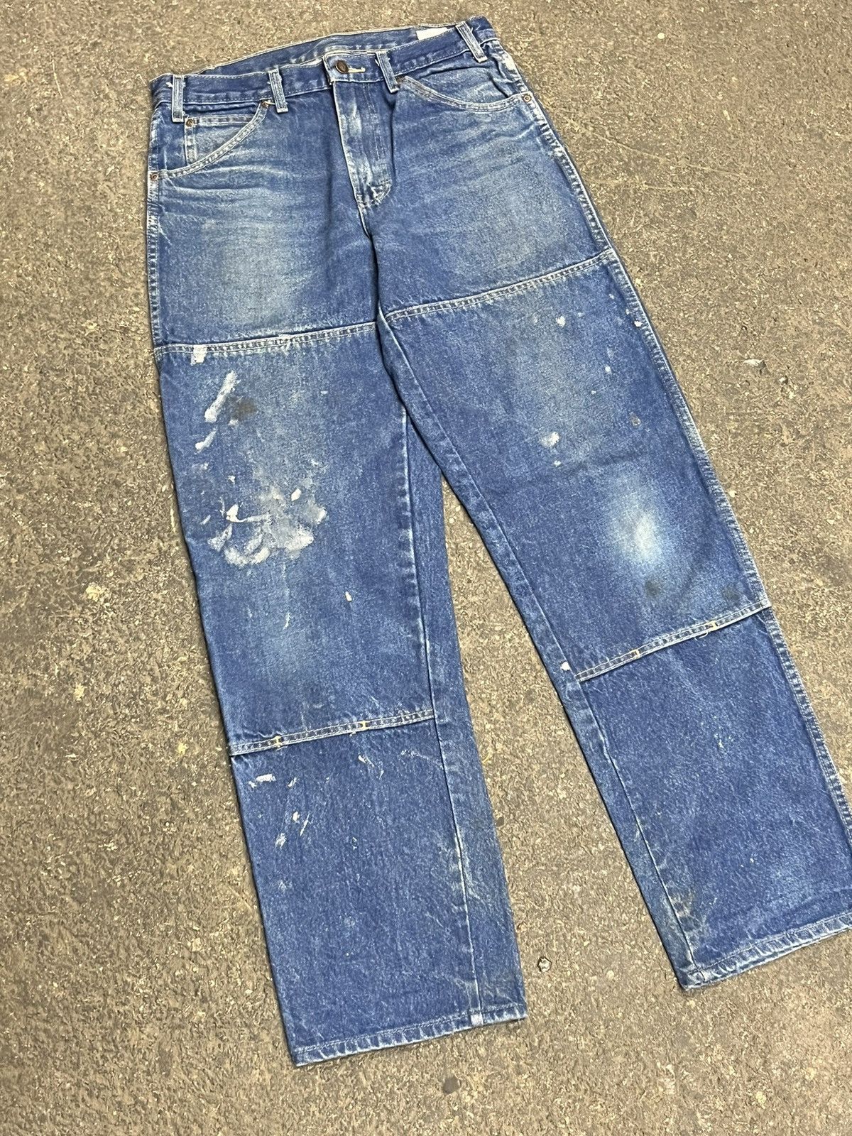 Dickies × Vintage Double knee dickies pants y2k skater workwear thrashed rare Size US 32 / EU 48 - 3 Thumbnail