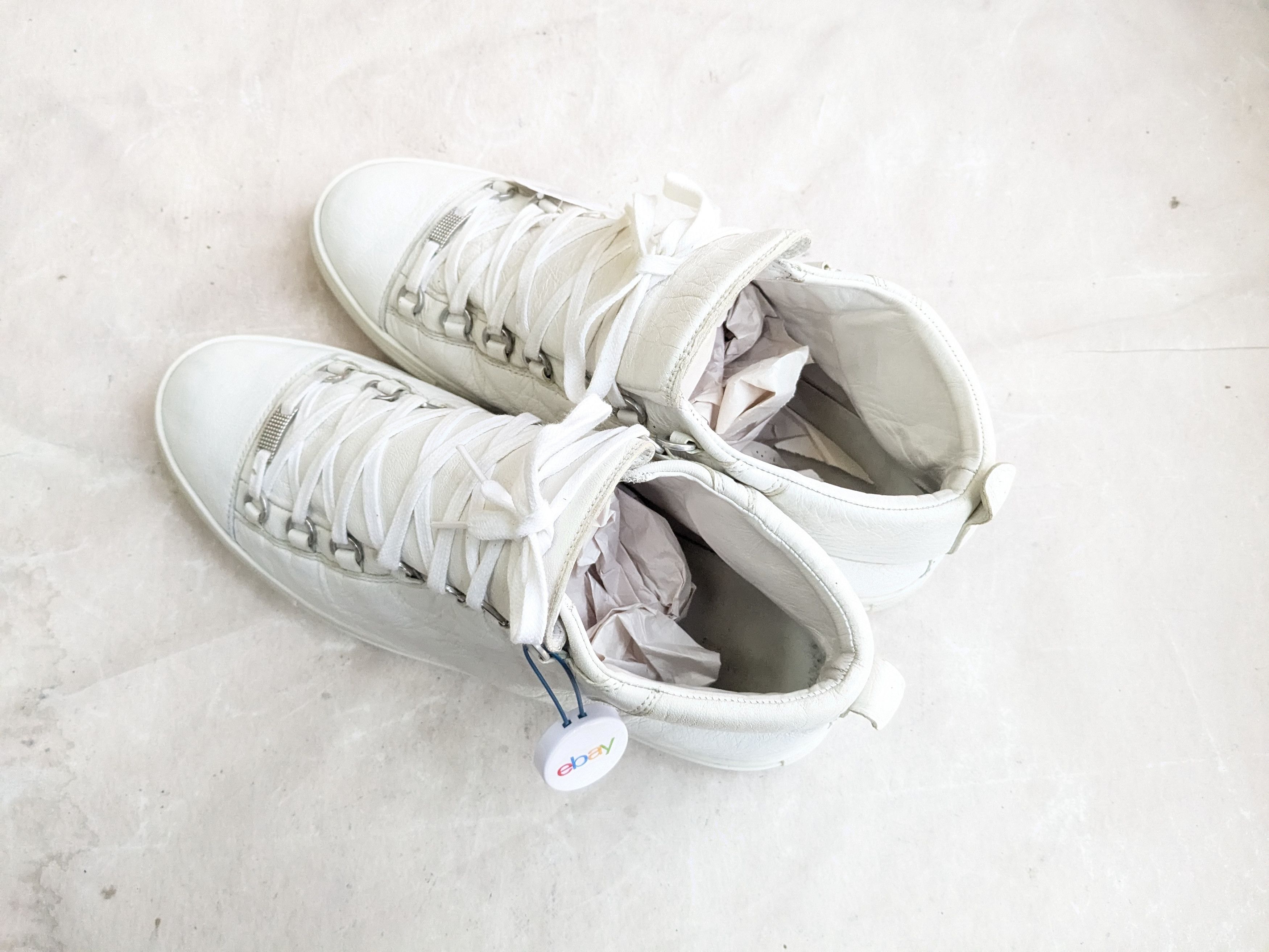 Balenciaga Balenciaga Arena White 14 High Tops Leather Size US 14 / EU 47 - 12 Thumbnail