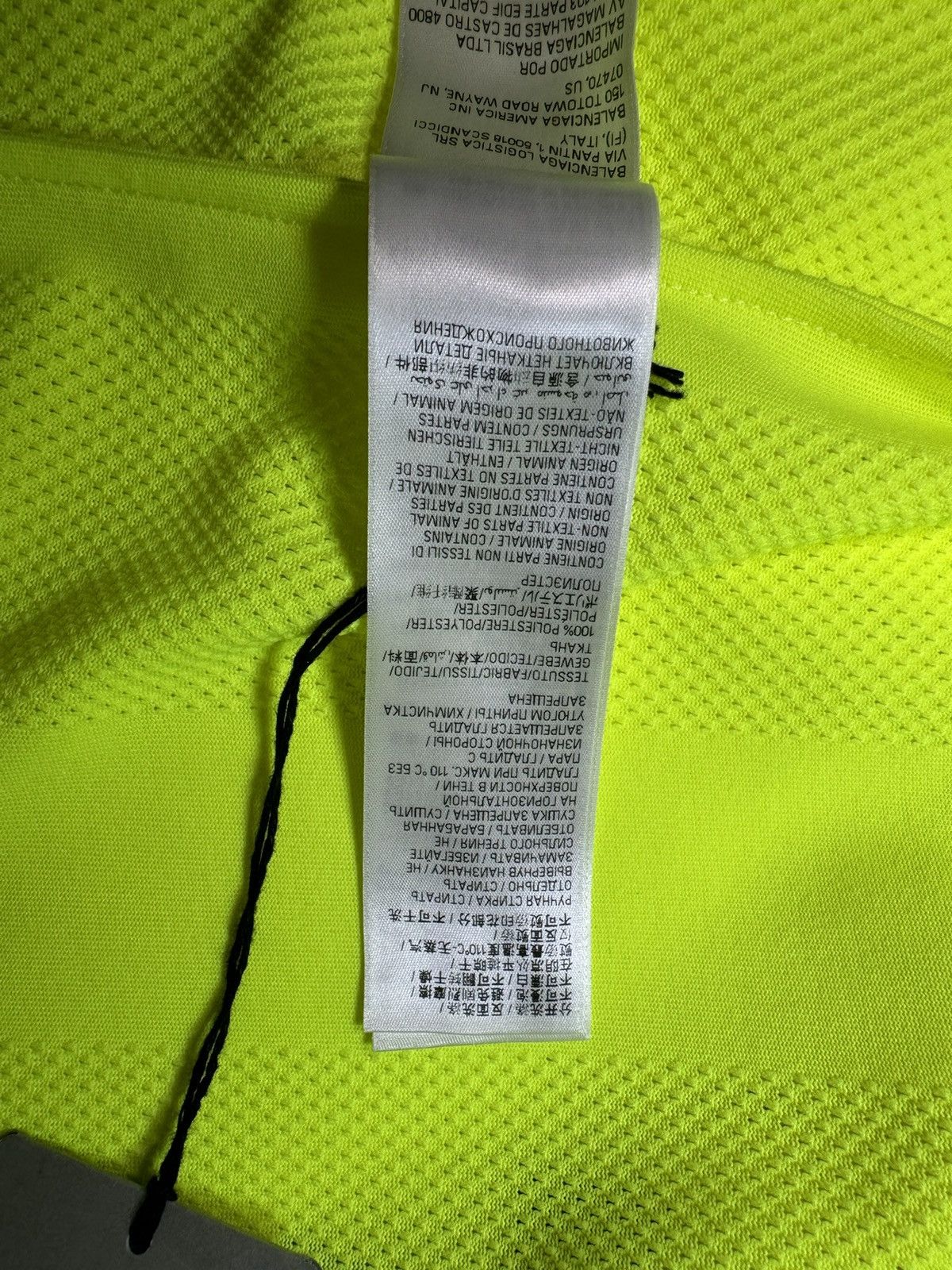 Balenciaga Balenciaga Fluo Yellow Striped Mesh Shirt Size L Size US L / EU 52-54 / 3 - 14 Thumbnail