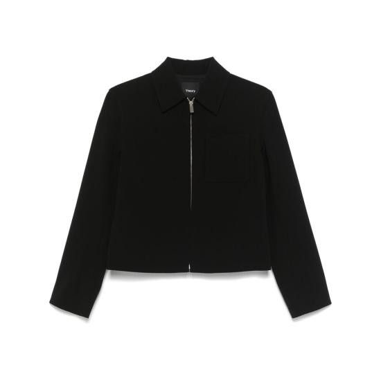 Theory THEORY Women Jackets O1109401 001 BLACK Size L / US 10 / IT 46 - 1 Thumbnail