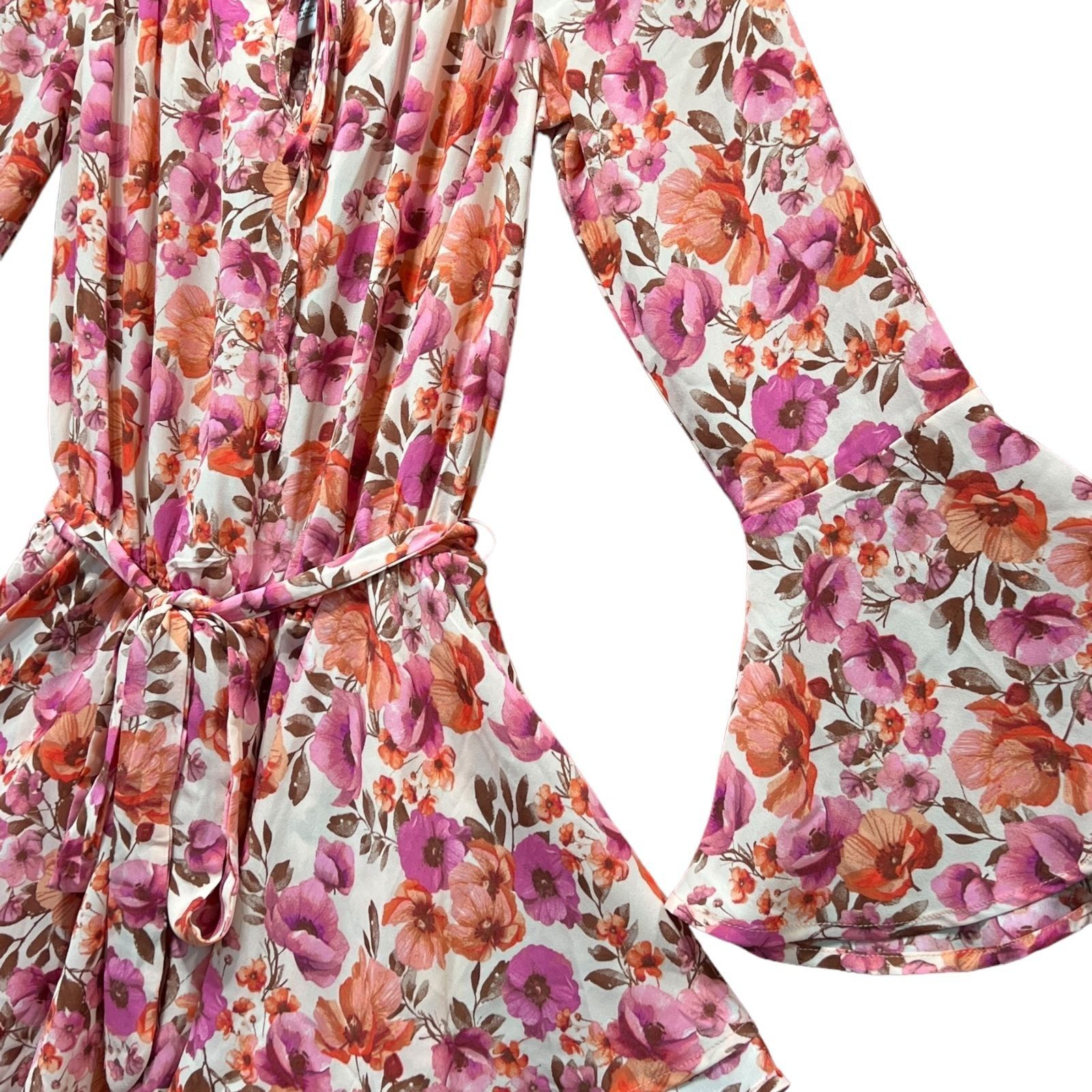rue21 Rue 21 - Women's Off Shoulder Floral Short Romper - Bell Sle Size ONE SIZE - 22 Thumbnail