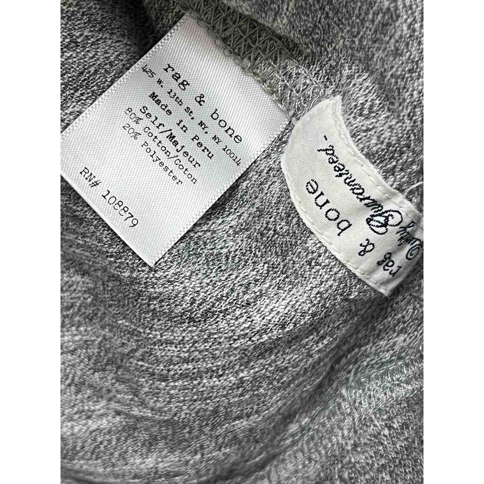 Rag & Bone Rag & Bone Camden Heather Gray Hem Cotton Blend XS A001442 Size US XS / EU 42 / 0 - 3 Thumbnail