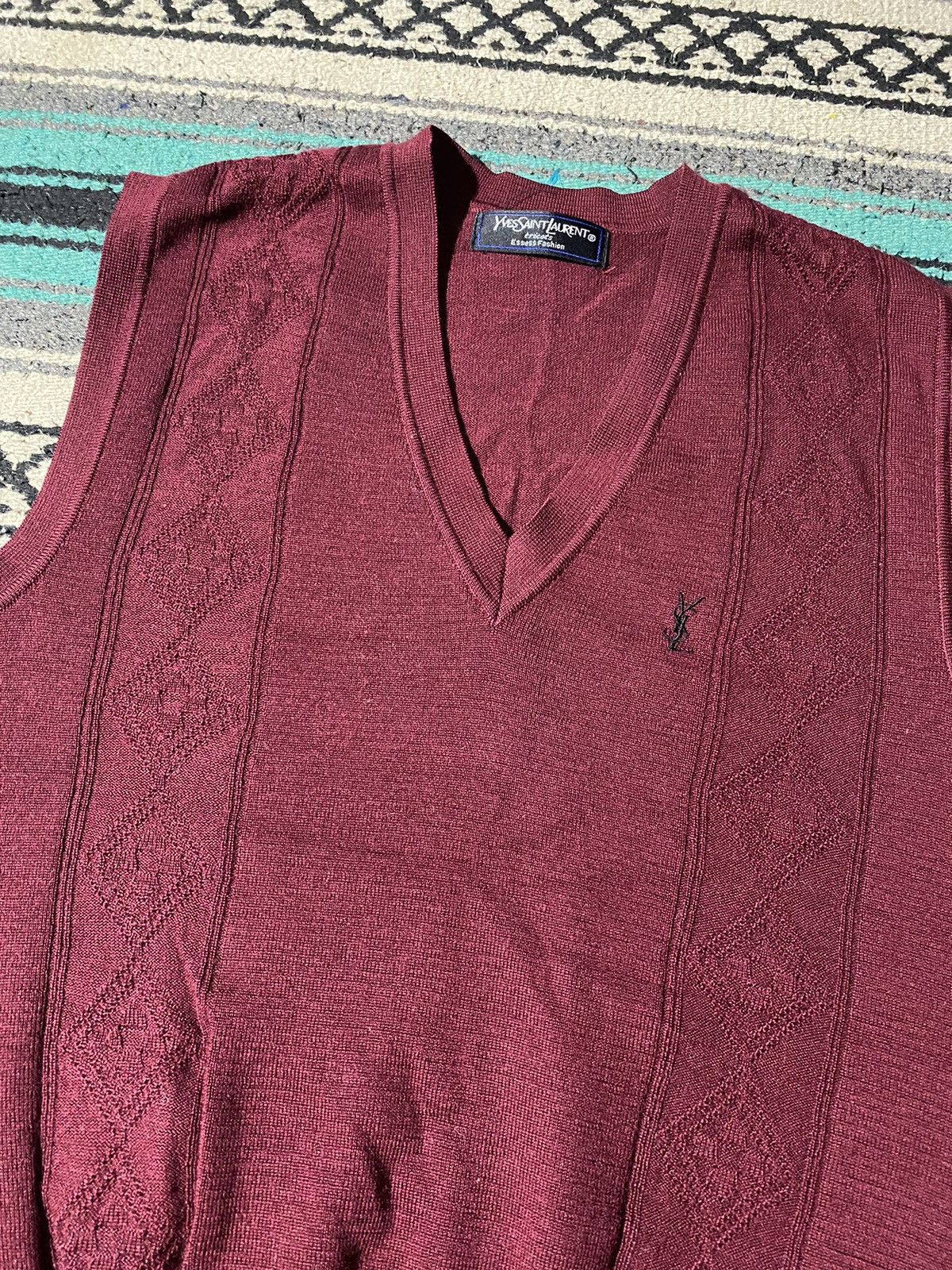 Vintage × Yves Saint Laurent Vintage Yves Saint Laurent Tricots Vest Size US M / EU 48-50 / 2 - 3 Thumbnail