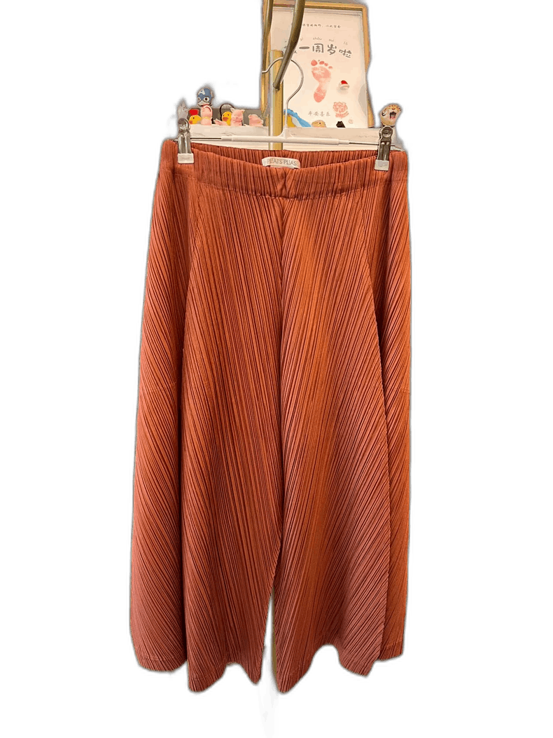 Issey Miyake Fashionable Pleated Wide-leg Pumpkin Pants-yf Size 22" - 1 Thumbnail