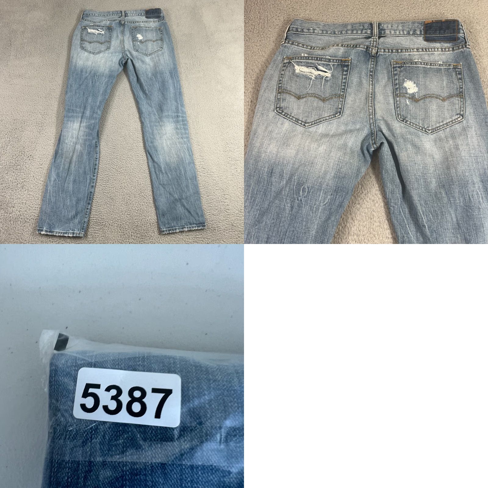 American Eagle Outfitters VINTAGE American Eagle Jeans Mens Slim Straight Denim 34x31 Distressed Light Wash All Seasons Size US 34 / EU 50 - 8 Thumbnail