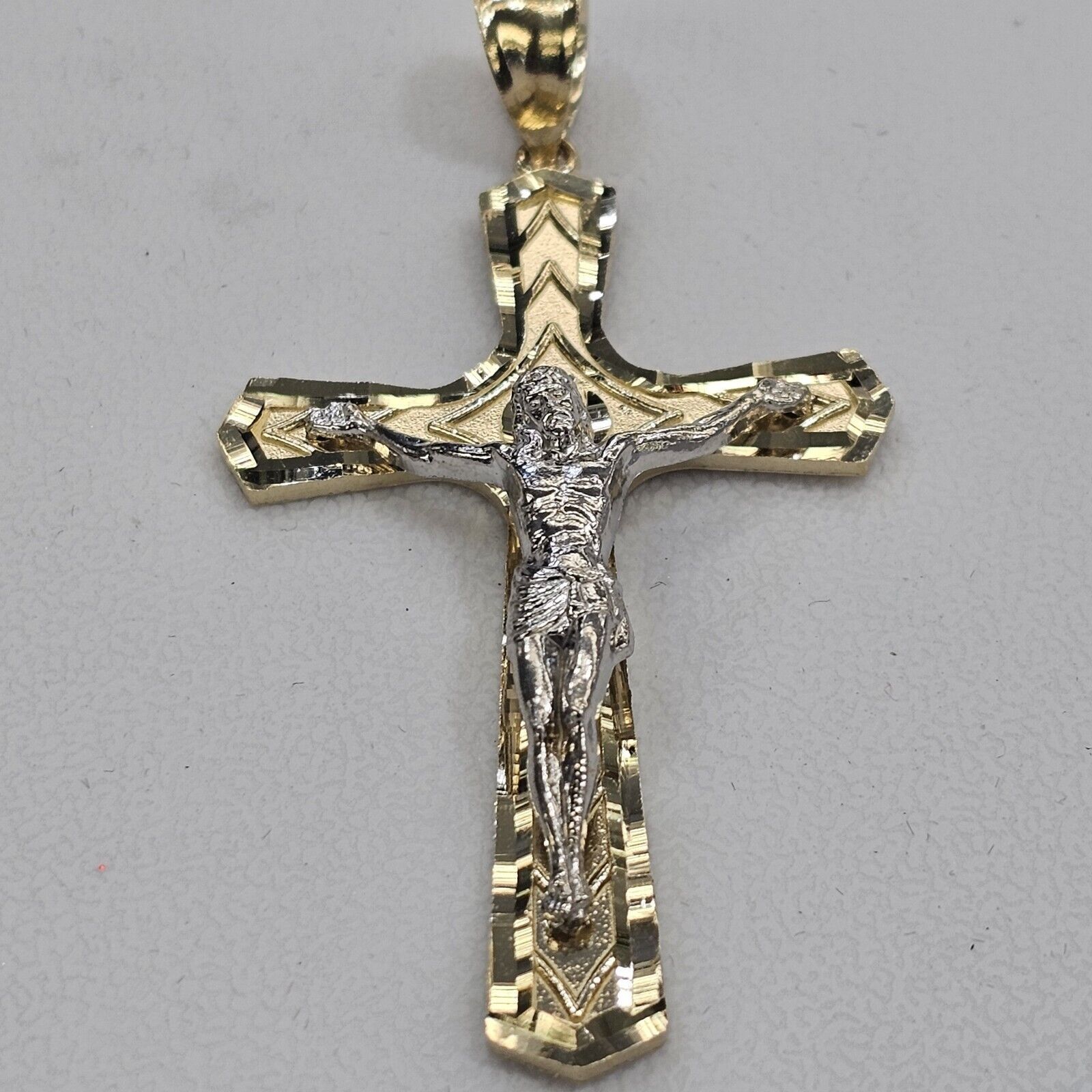 Other Big Two tone 14k Gold Jesus Crucifix Cross Pendant Size ONE SIZE - 14 Thumbnail