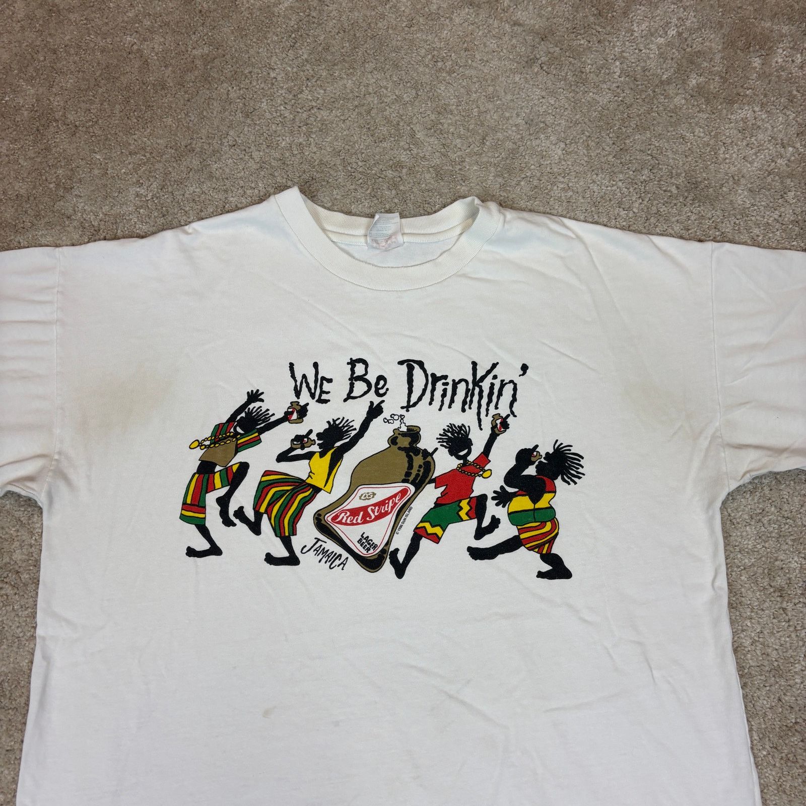 Vintage Vintage 1996 We Be Drinkin Red Stripe Reggae Shirt Men's XL Size US XL / EU 56 / 4 - 2 Thumbnail