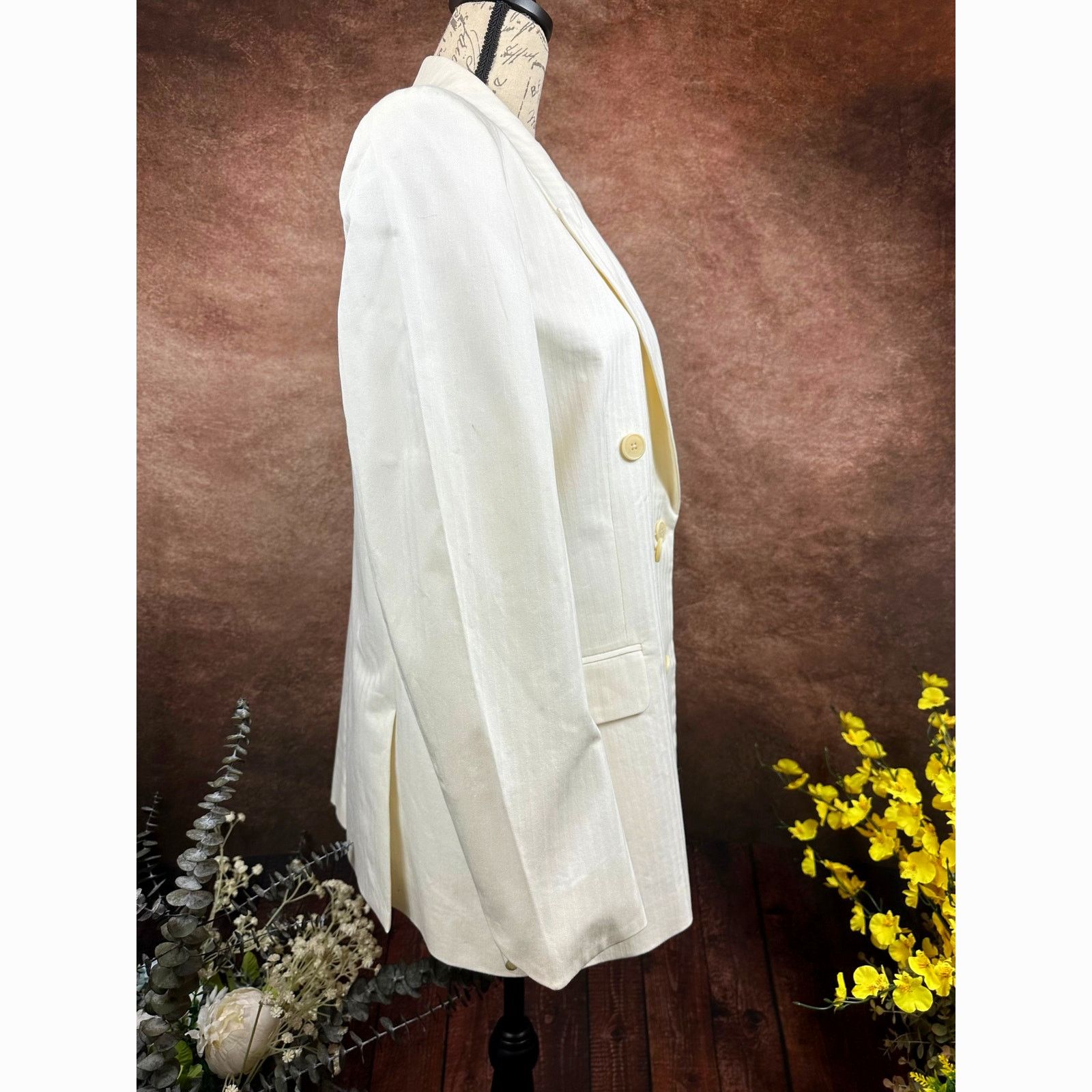 Zadig & Voltaire Zadig & Voltaire Vina Coton Blazer - Cream- size 40 (4) Size S / US 4 / IT 40 - 11 Thumbnail