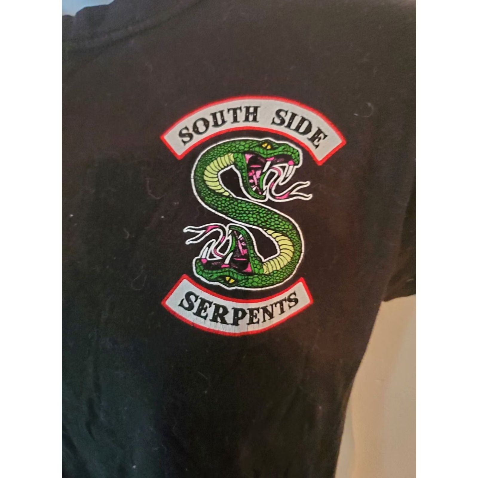 Ripple Junction VINTAGE Riverdale TV Show South Side Serpents Official Women's Juniors T-Shirt M Size M / US 6-8 / IT 42-44 - 2 Thumbnail
