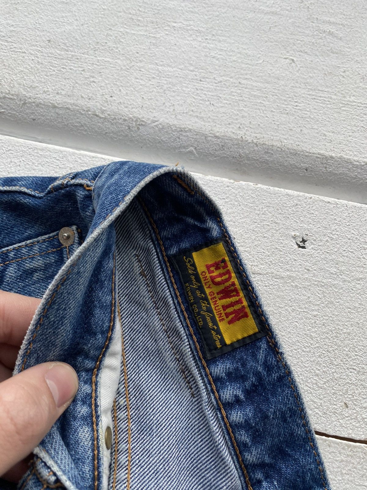 Edwin Japanese Vintage Edwin Distressed Slim Tapered Fit Jeans Size US 30 / EU 46 - 8 Thumbnail