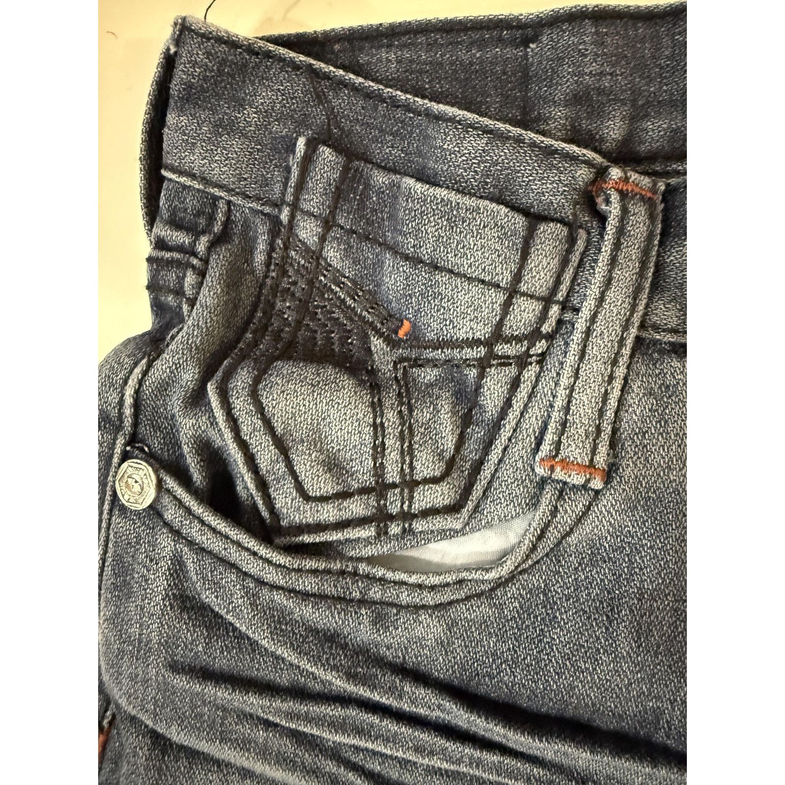 & Other Stories Chams Jeans Girls Size 14 Skinny Slim 506 Distressed Y2K Size 36" / US 14 / IT 50 - 5 Thumbnail