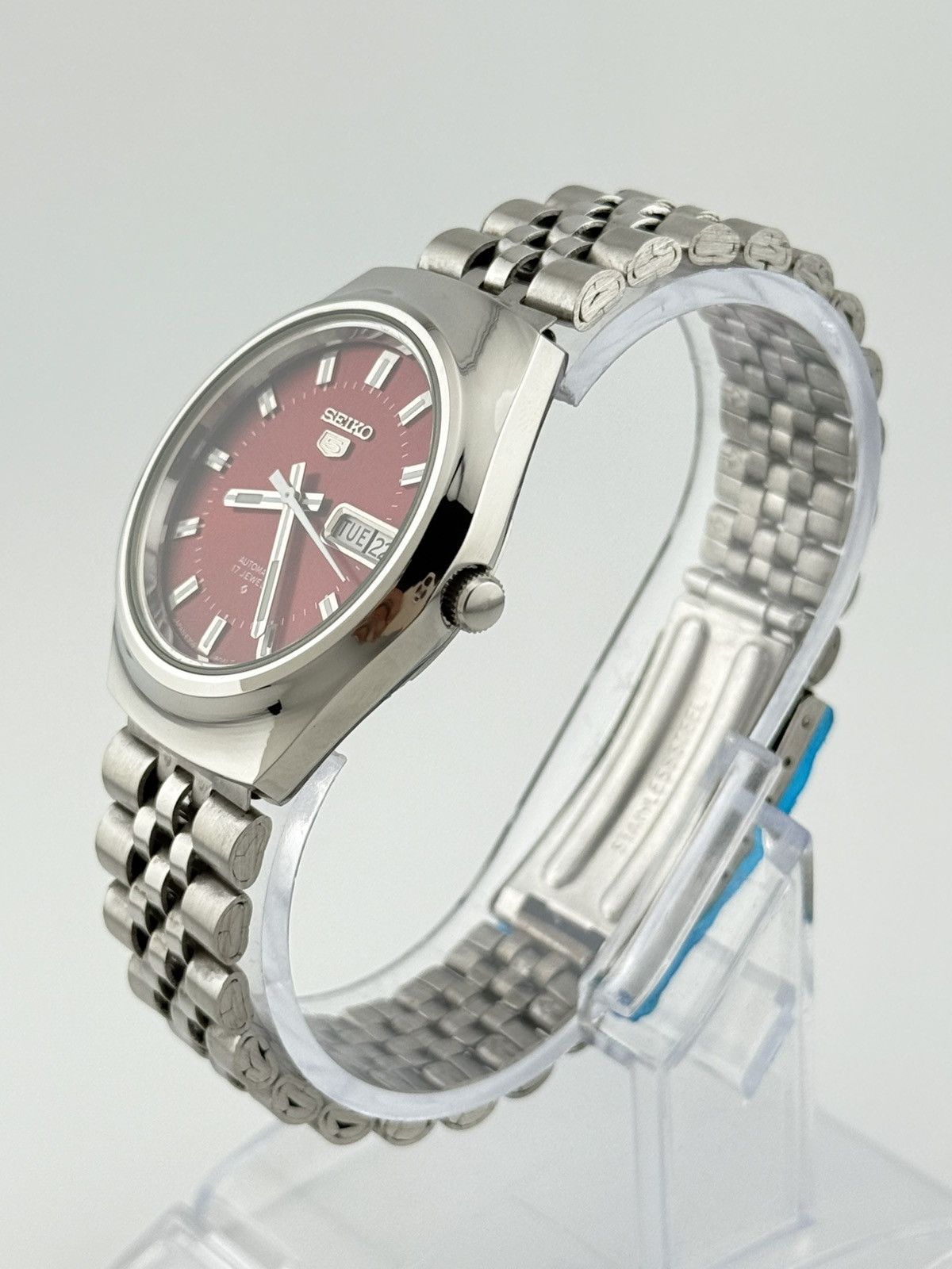 Seiko Seiko 5 Automatic Red Dial Men’s Wristwatch Vintage Watch Size 36 - 5 Thumbnail