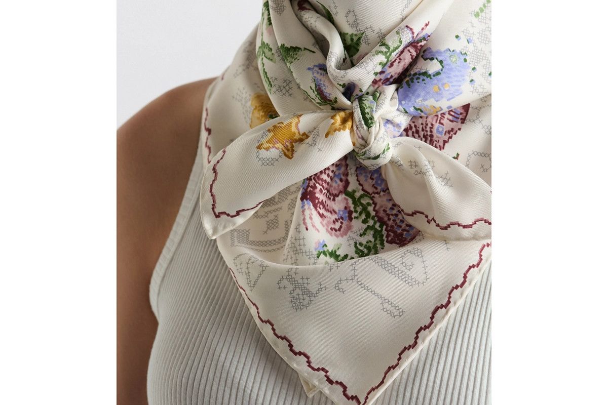 Dior o1bcso1str0226 Size:OS/90 Square Scarf in Multicolor Size ONE SIZE - 4 Thumbnail