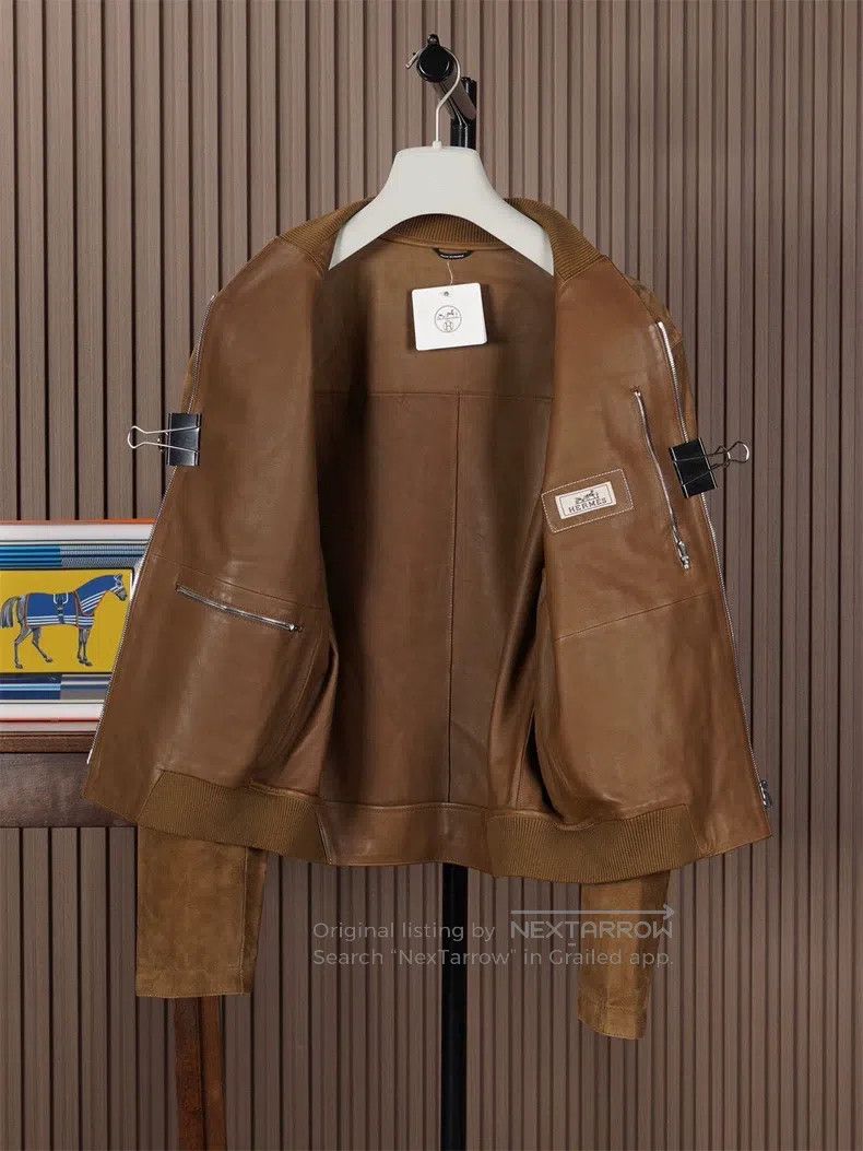 Hermes Hermes Autumn and Winter Caramel Color Baseball Leather Ja Size US M / EU 48-50 / 2 - 2 Thumbnail