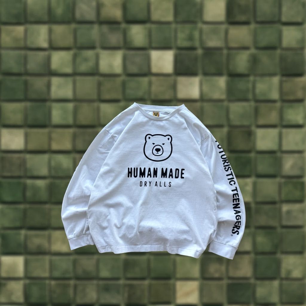 Vintage Haman Made Mens XL White Dry Alls Big Logo Long Sleeve Size Japan Size US XL / EU 56 / 4 - 1 Thumbnail