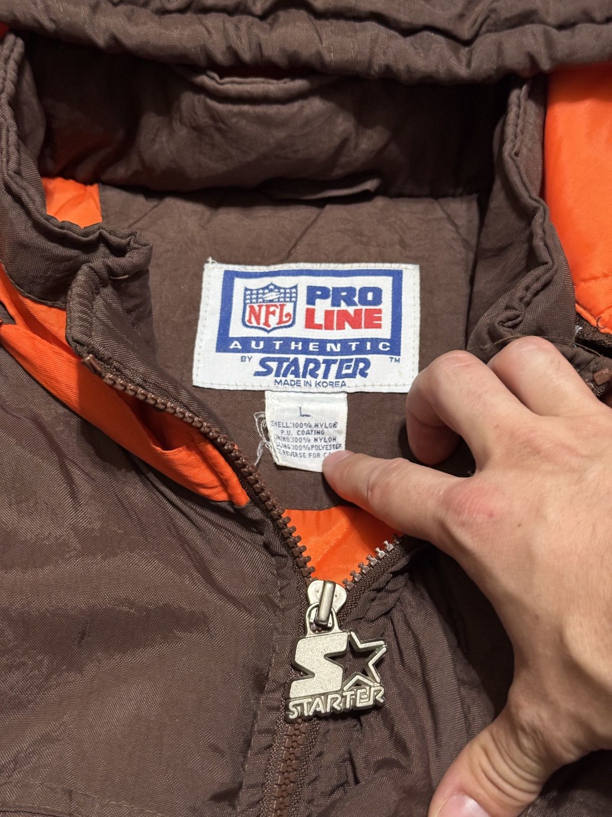 Starter Vtg 90s Cleveland Browns Starter Retro NFL Pro Line Jacket Size US L / EU 52-54 / 3 - 2 Thumbnail