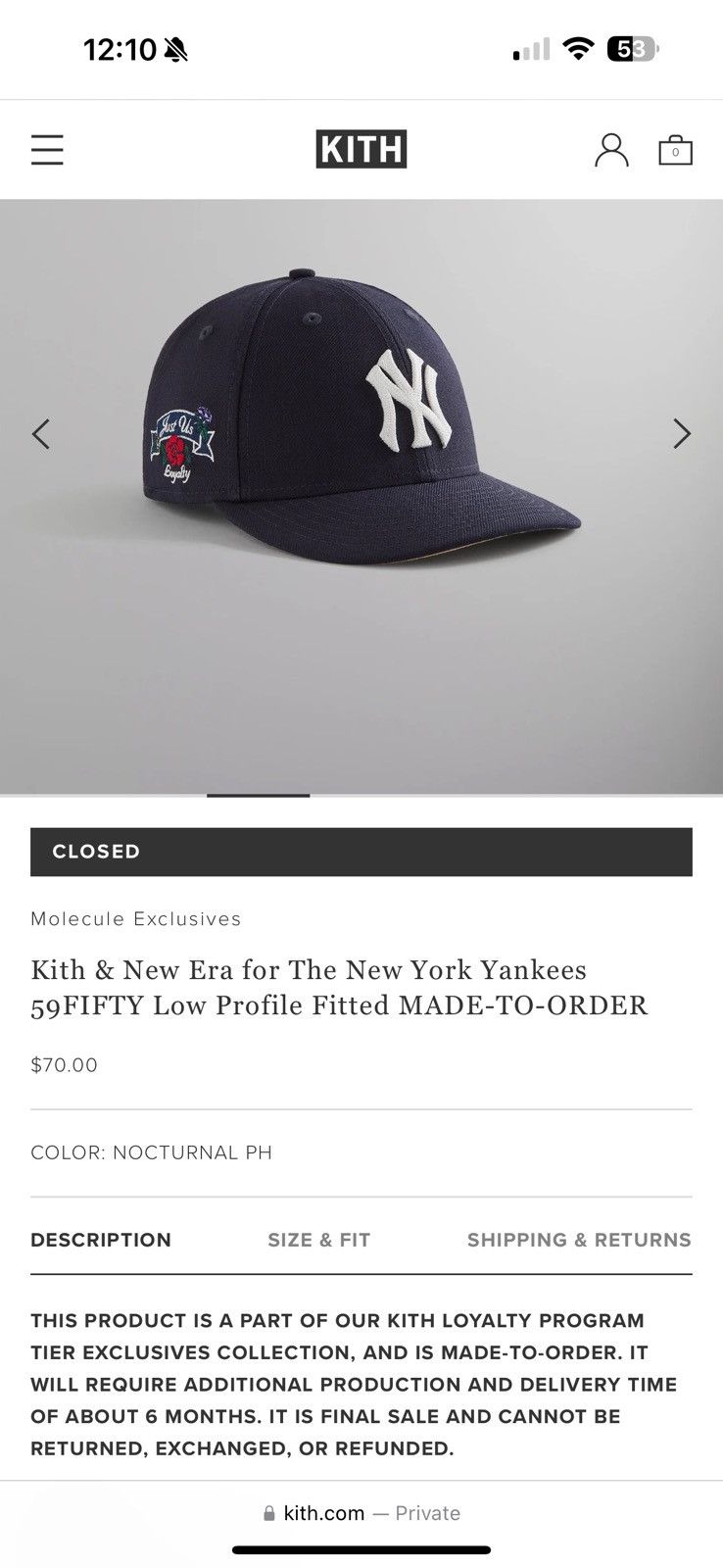 Kith × New Era × New York Yankees Kith New York Yankees Fitted Size ONE SIZE - 9 Thumbnail