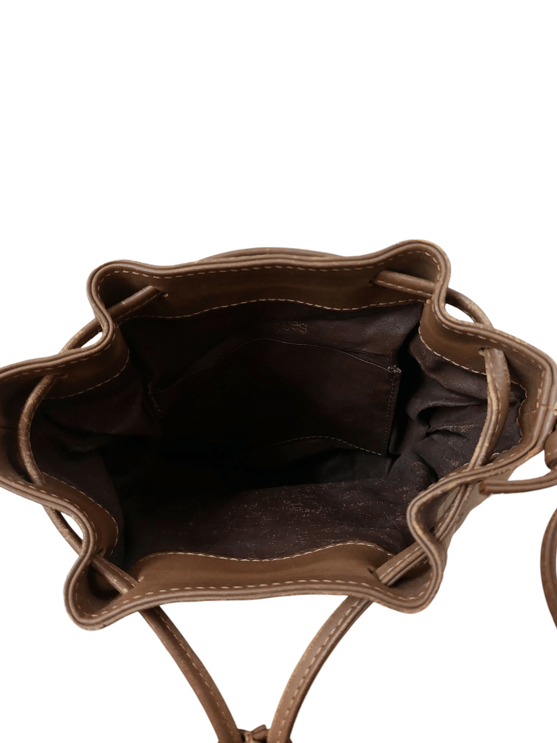 Courreges Vintage Courreges Bucket Crossbody Monogram Leather Trim Bag Size ONE SIZE - 8 Thumbnail