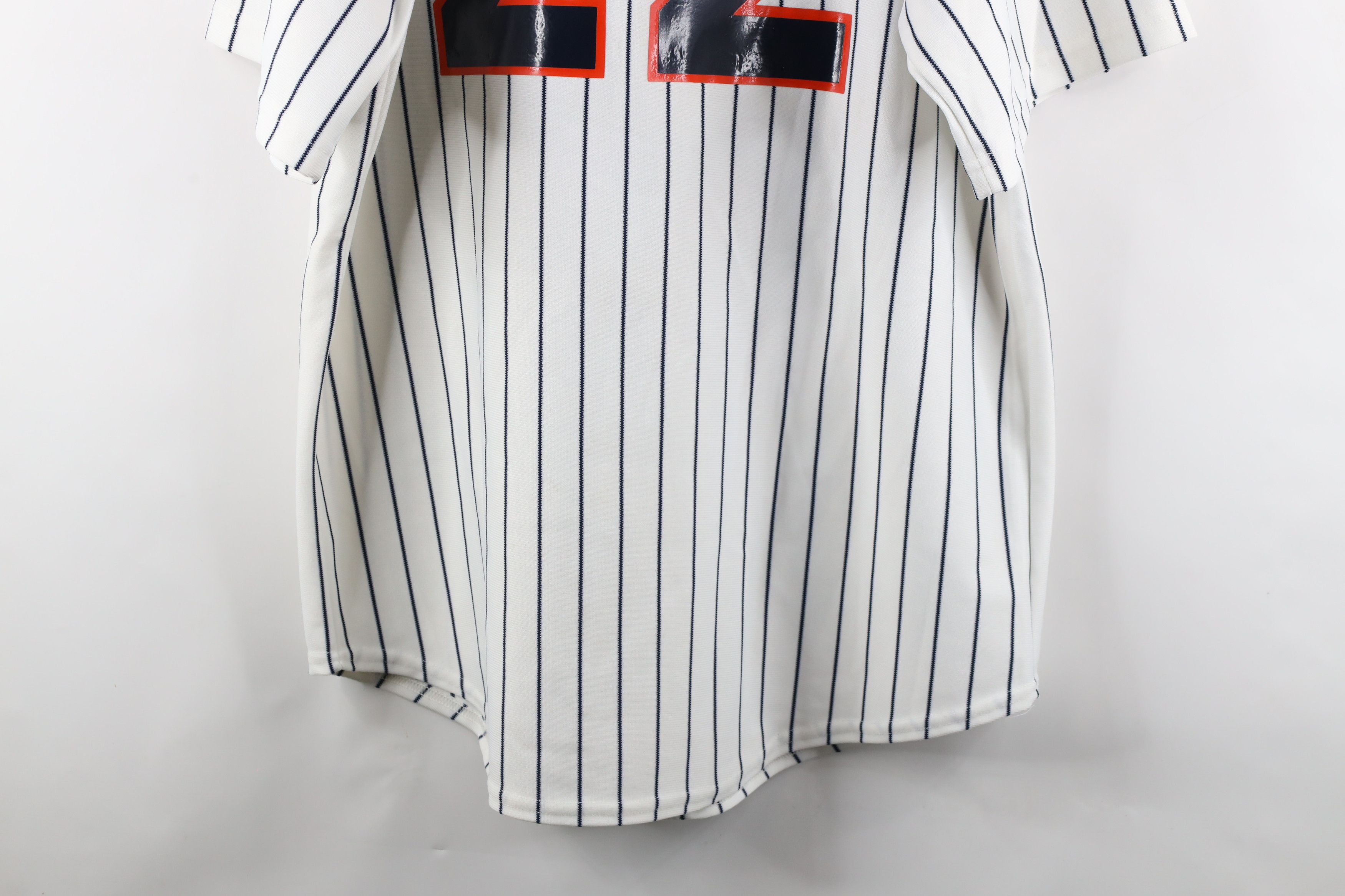 Vintage Vintage 90s Pinstriped Old English M Baseball Jersey USA Size US XL / EU 56 / 4 - 11 Thumbnail
