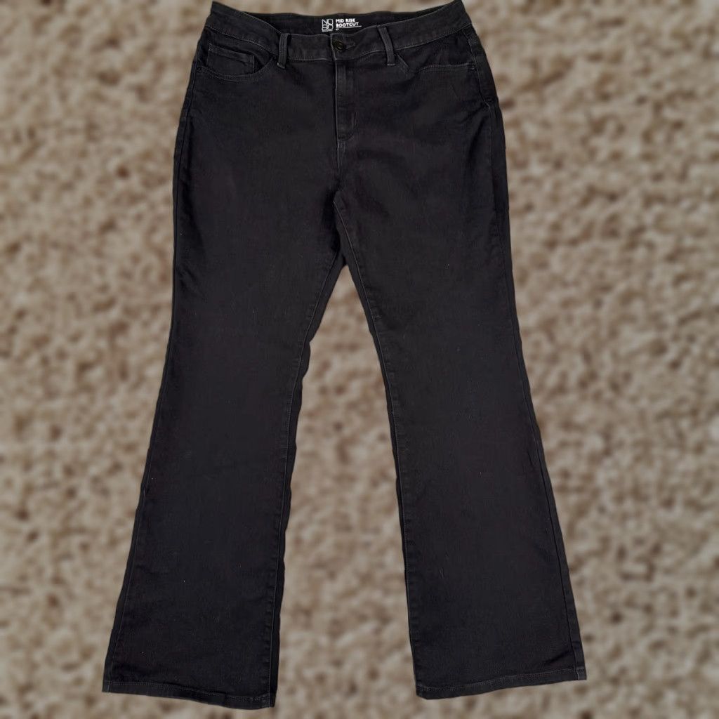 Vintage No Boundaries Jeans Juniors 17 Black Denim Bootcut Mid Rise Cotton Blend 32x31 Womens Jeans Retro Western 90s Mens Girls Size 38" / US 16 / IT 52 - 1 Thumbnail
