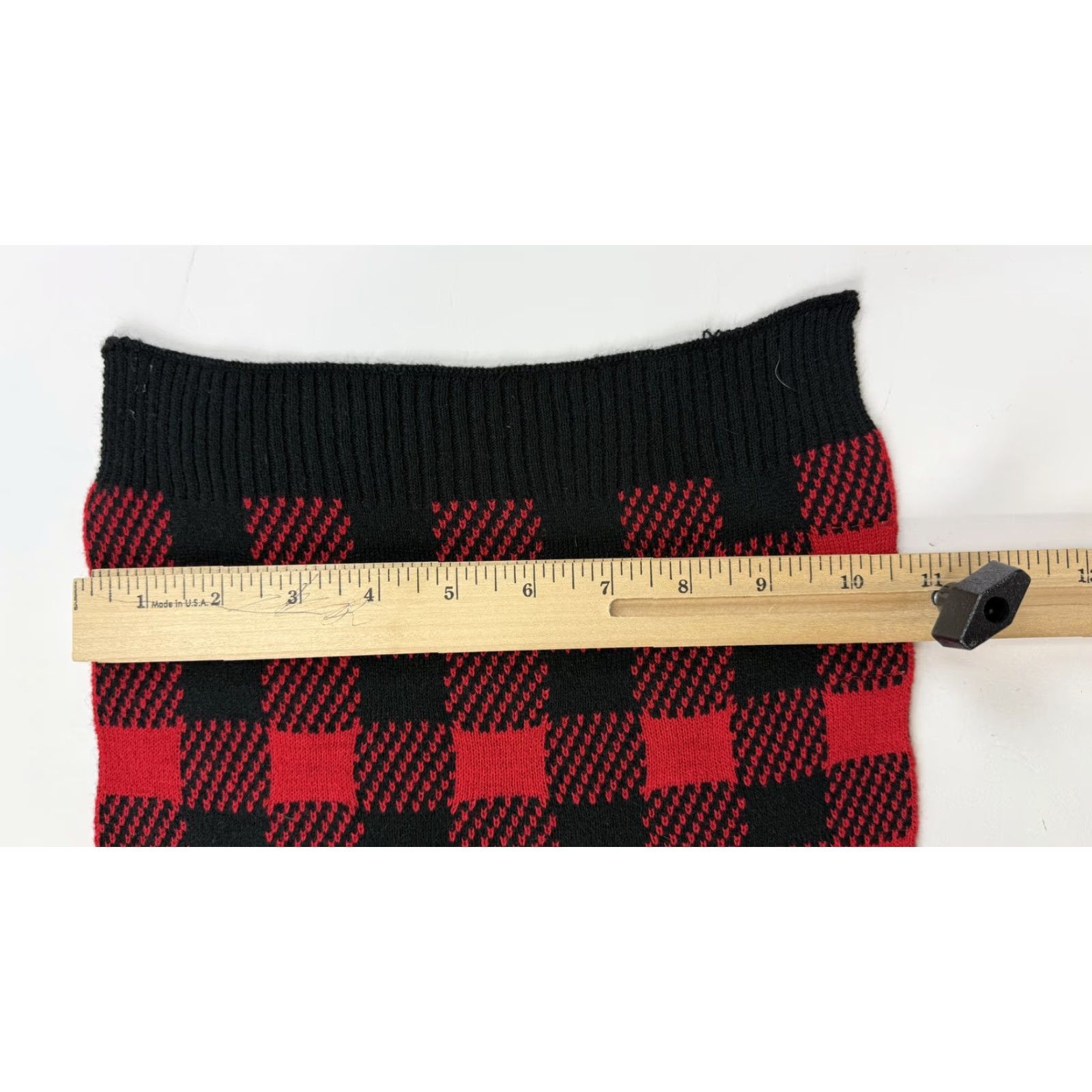 Vintage Woolrich Scarf Men Red Black Buffalo Plaid Winter Knit Wool Blend Outdoor Warm One Size Size ONE SIZE - 7 Thumbnail
