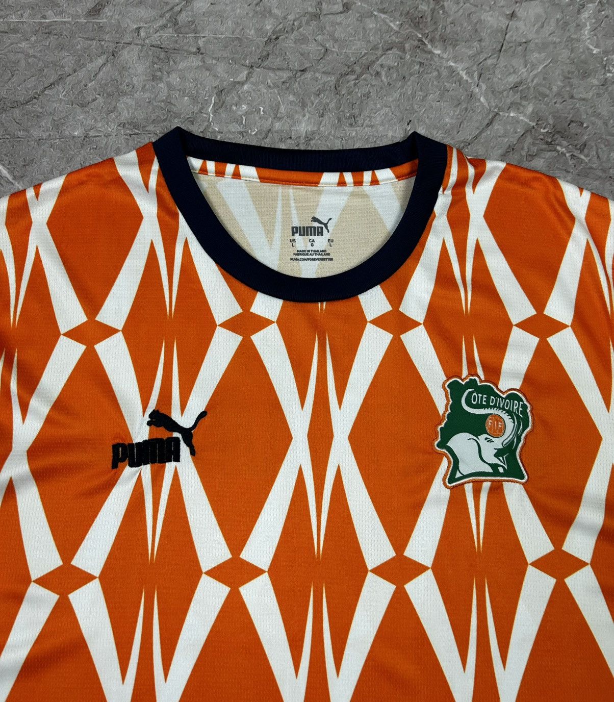 Puma Cote D'Ivoire 2017 Ivory Coast Africa Football Shirt Rare Size US L / EU 52-54 / 3 - 4 Thumbnail