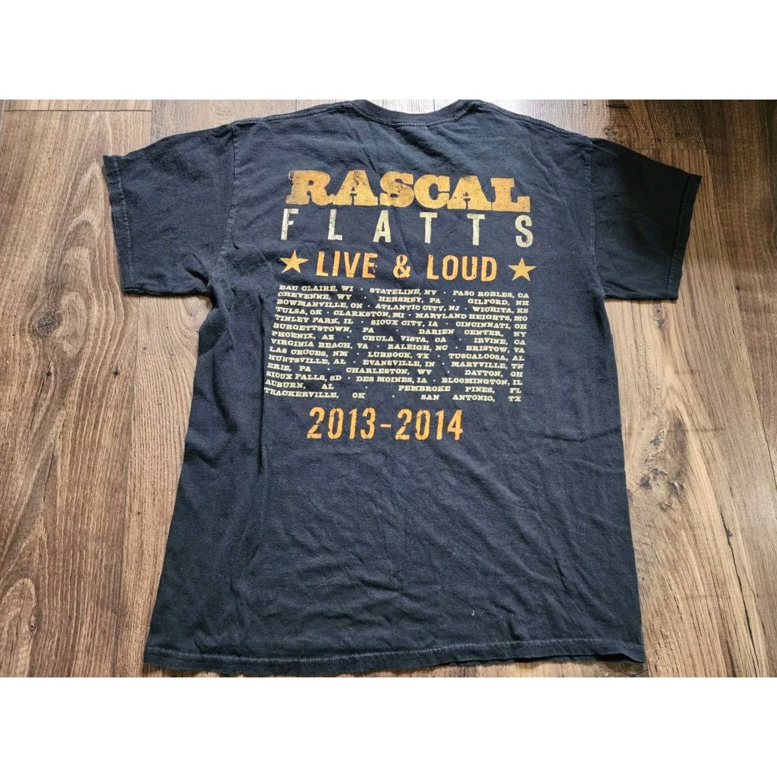 Gildan RASCAL FLATTS Shirt Mens L Black Live & Loud Tour Double Sided Size US L / EU 52-54 / 3 - 2 Thumbnail