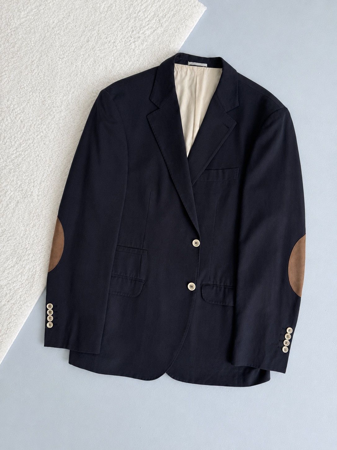 Brunello Cucinelli Brunello Cucinelli Cotton Blazer Navy Color Mens 44 R 54 IT Size 44R - 3 Thumbnail