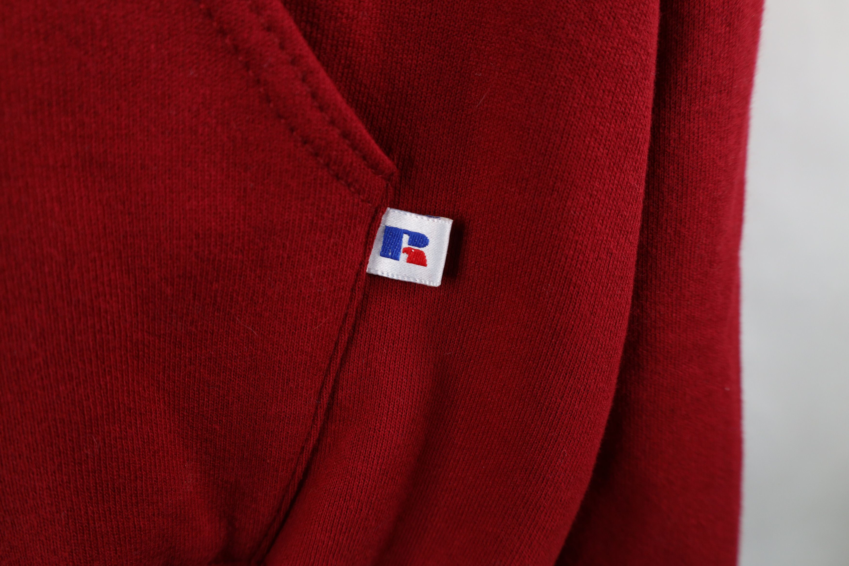 Russell Athletic × Vintage Vintage 90s Russell Athletic Henley Hoodie Sweatshirt USA Size US XL / EU 56 / 4 - 4 Thumbnail