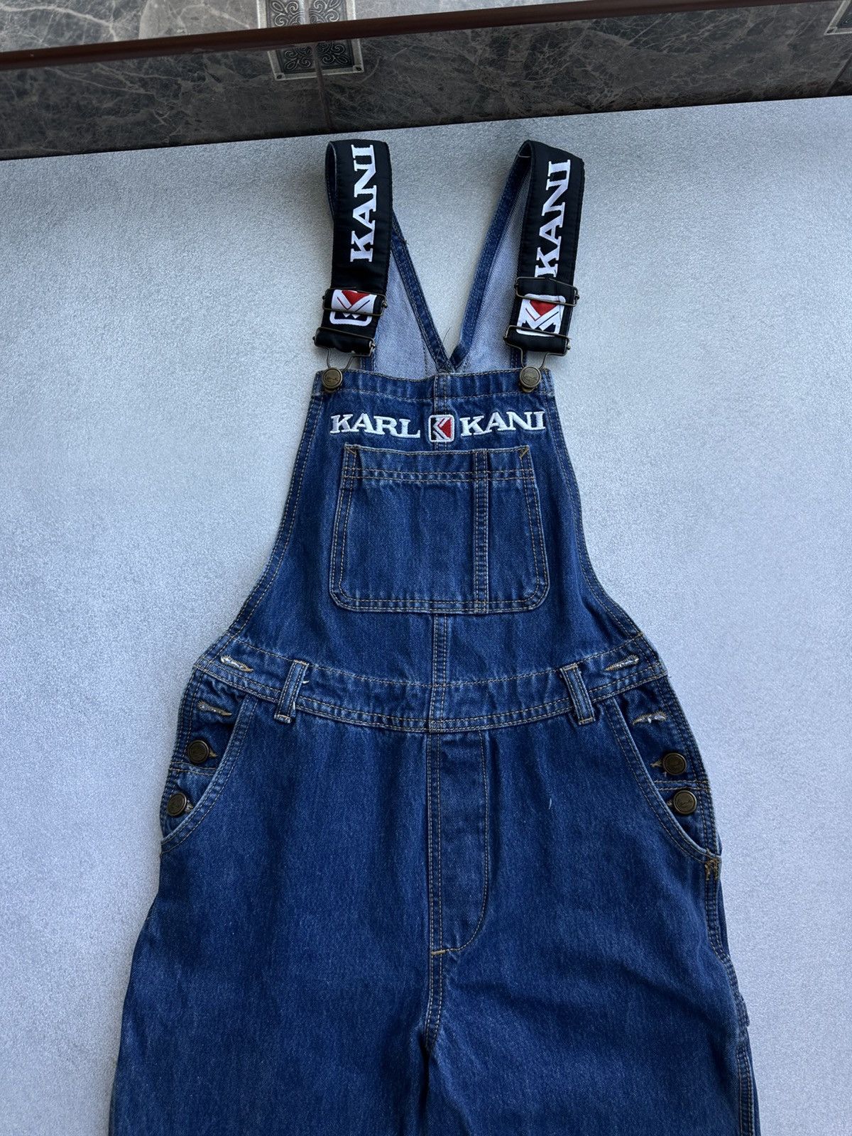 Karl Kani Vintage Karl Kani Denim Overalls 90s Hip-Hop Logo Size US 28 / EU 44 - 3 Thumbnail