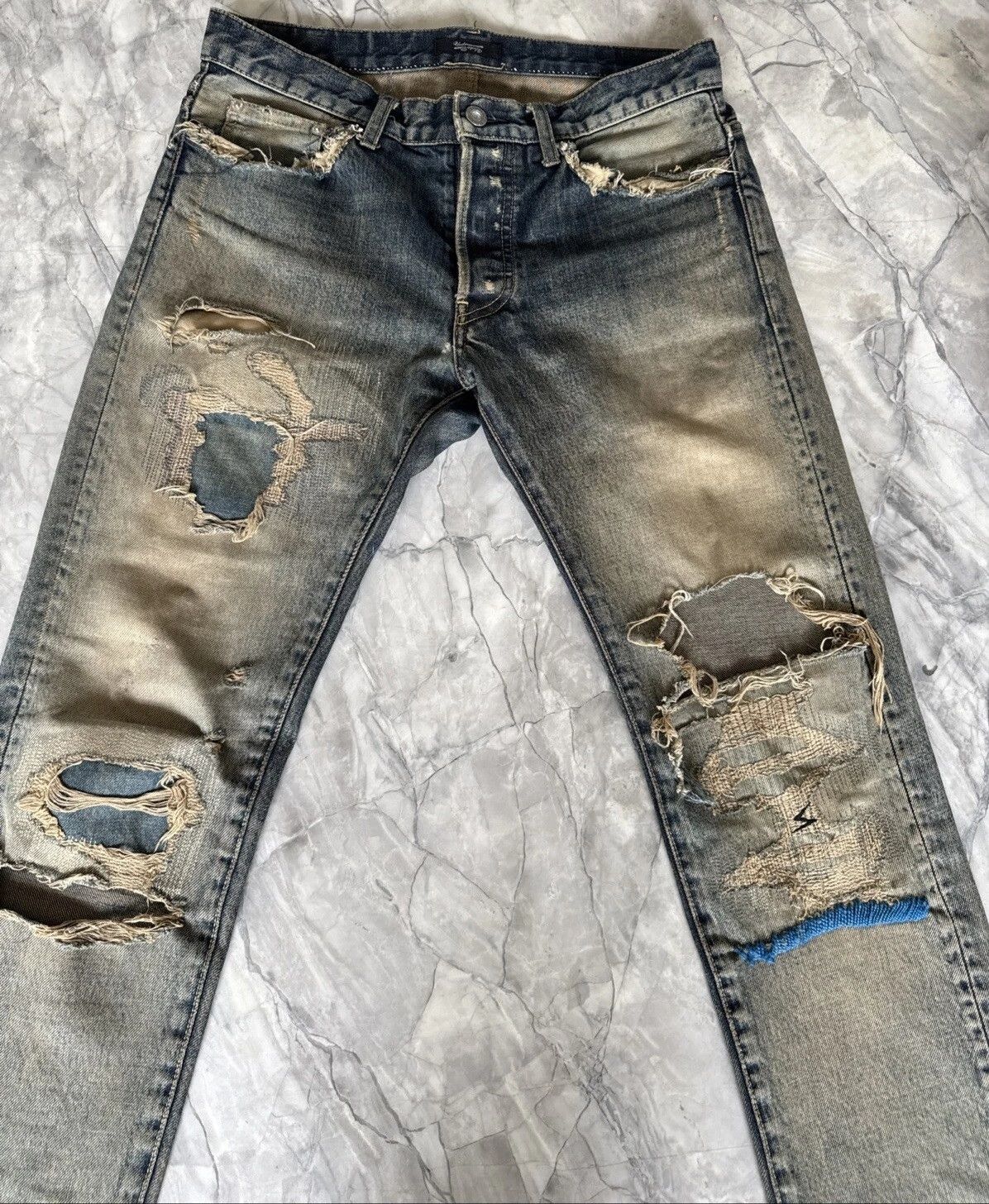 Jun Takahashi × Undercover Undercover 68 Blue Yarn Denim Size 4