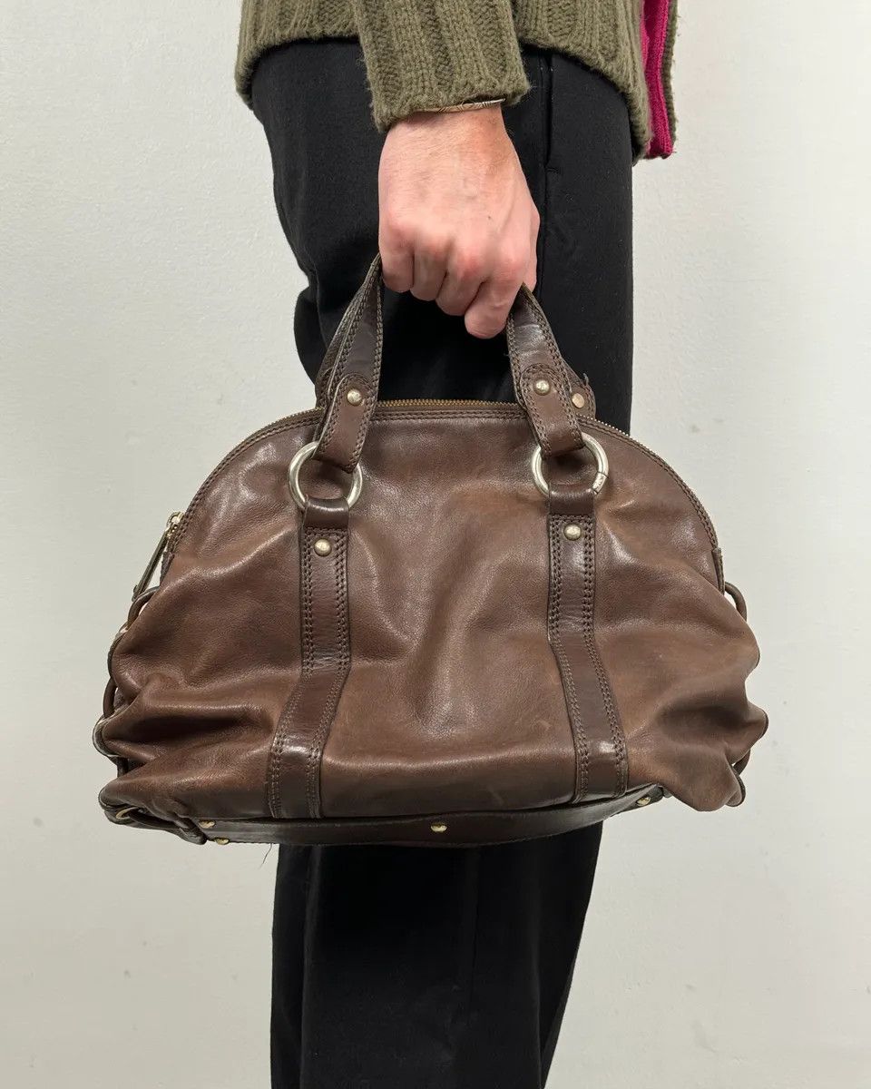 Emporio Armani 2000s Emporio Armani Brown Leather Handle Bag Size ONE SIZE - 2 Thumbnail
