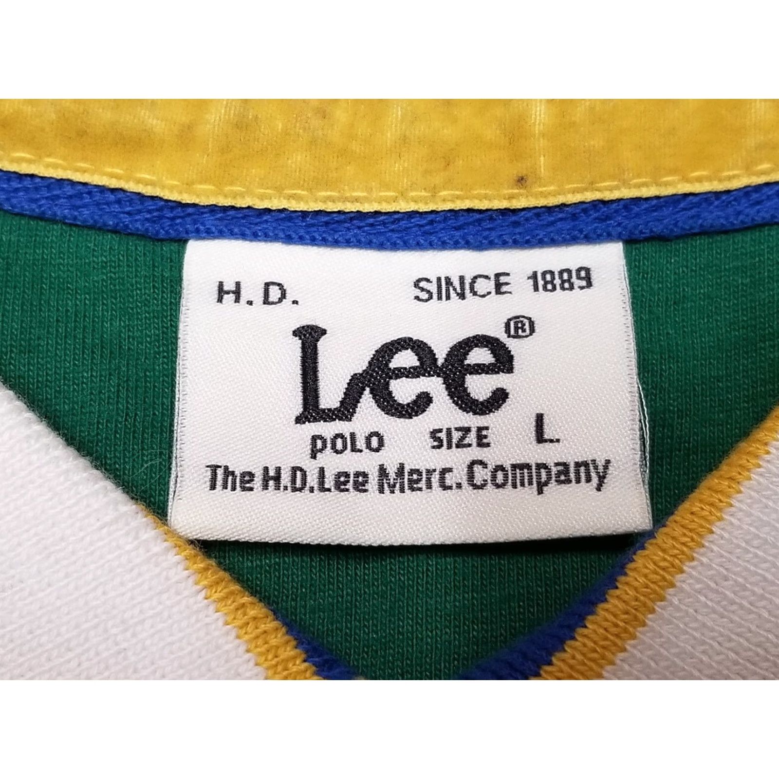 Lee Lee Polo Shirt Mens L Green 100% Cotton Short Sleeve Casual Polo Shirt Lee Size US L / EU 52-54 / 3 - 5 Thumbnail
