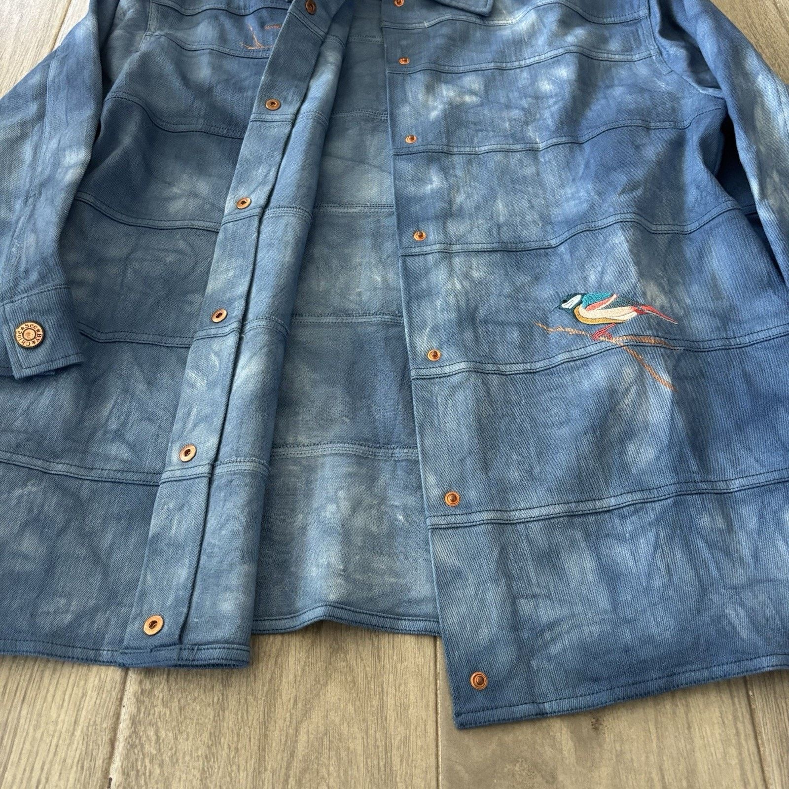 See by Chloe See By Chloé Denim Jacket Women’s 42 Acid Wash Embroided Size M / US 6-8 / IT 42-44 - 10 Thumbnail