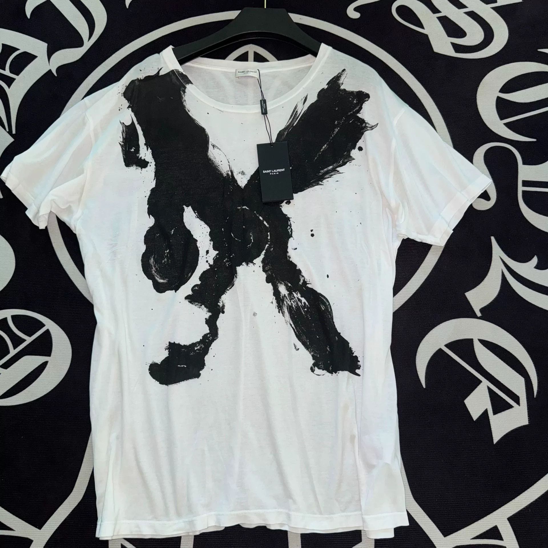 Saint Laurent Paris Saint Laurent SLP 15SS Splash Ink Tee Size US XXL / EU 58 / 5 - 1 Thumbnail