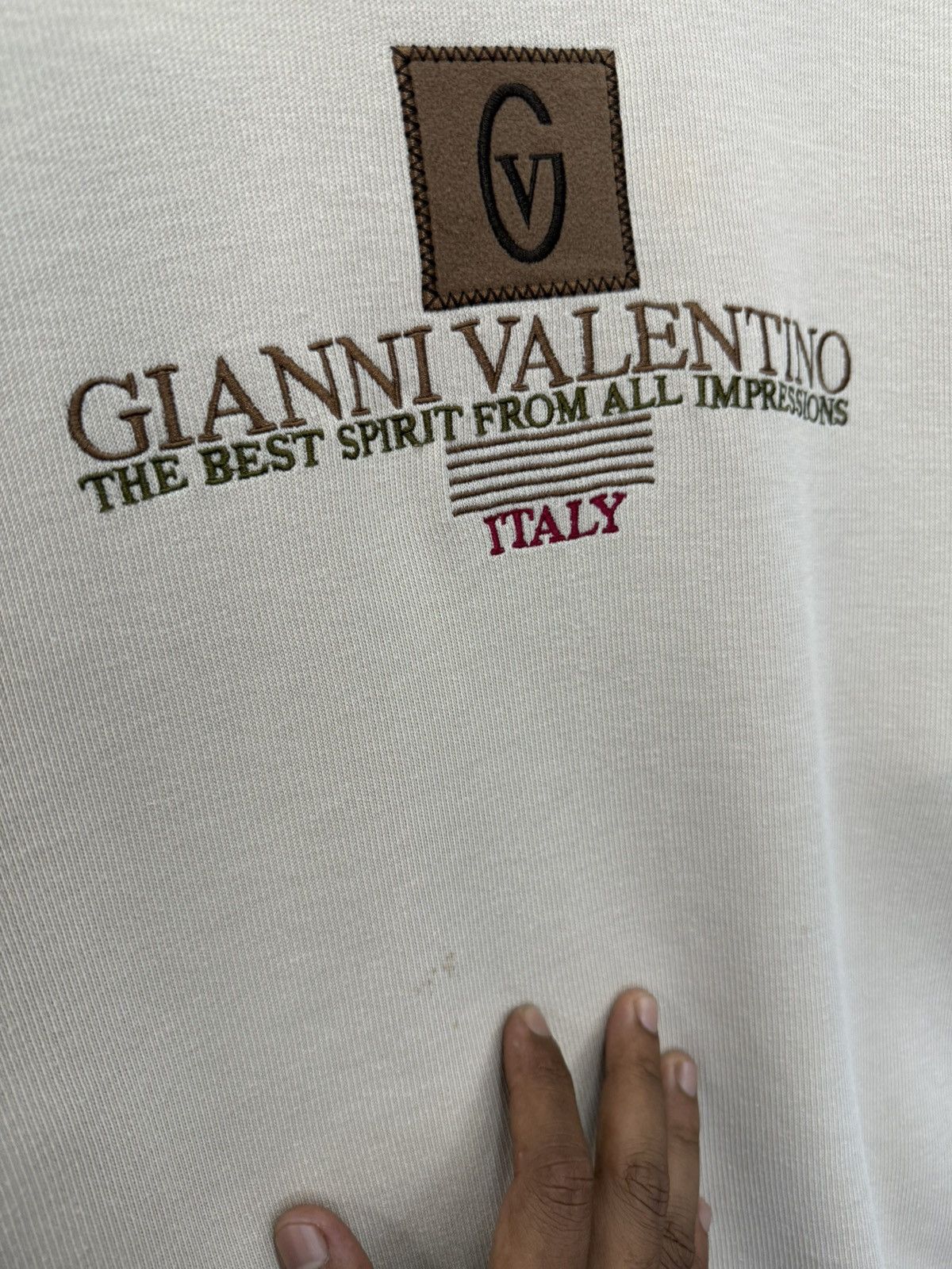 Gianni Valentino 🔥 VTG GIANNI VALENTINO EMROIDERY LOGO SWEATSHIRT - L Size US L / EU 52-54 / 3 - 4 Thumbnail