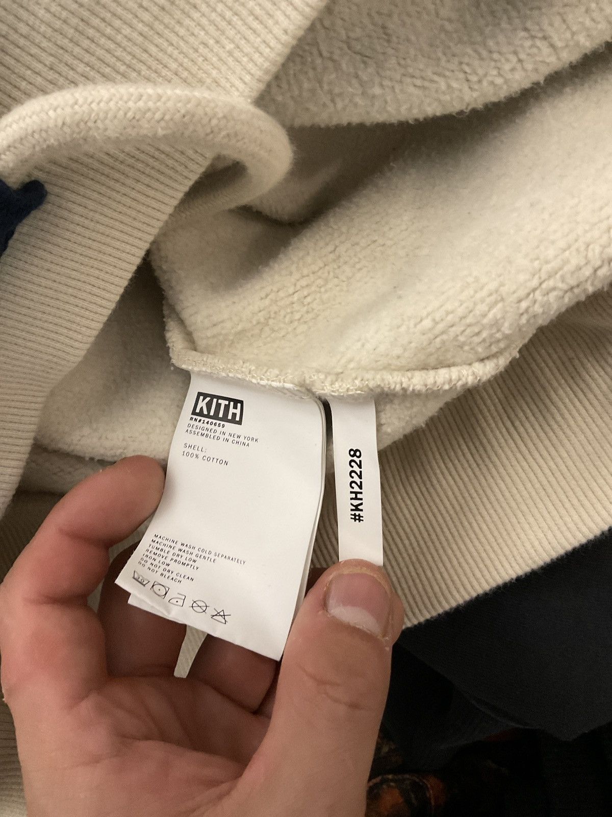 Kith Kith Patchwork Williams hoodie off white Grailed